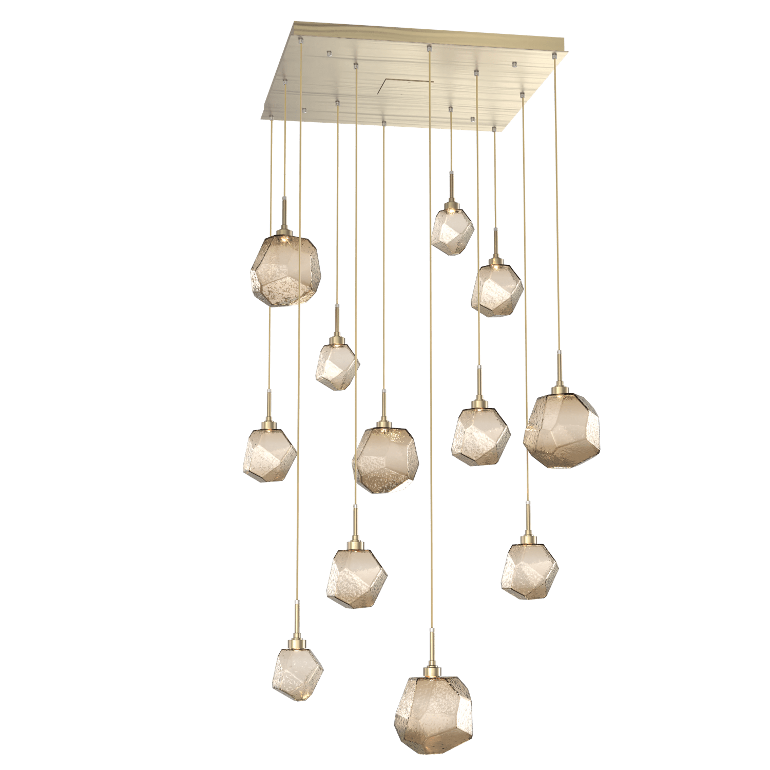 CHB0039-12-HB-B-Hammerton-Studio-Gem-12-light-square-pendant-chandelier-with-heritage-brass-finish-and-bronze-blown-glass-shades-and-LED-lamping