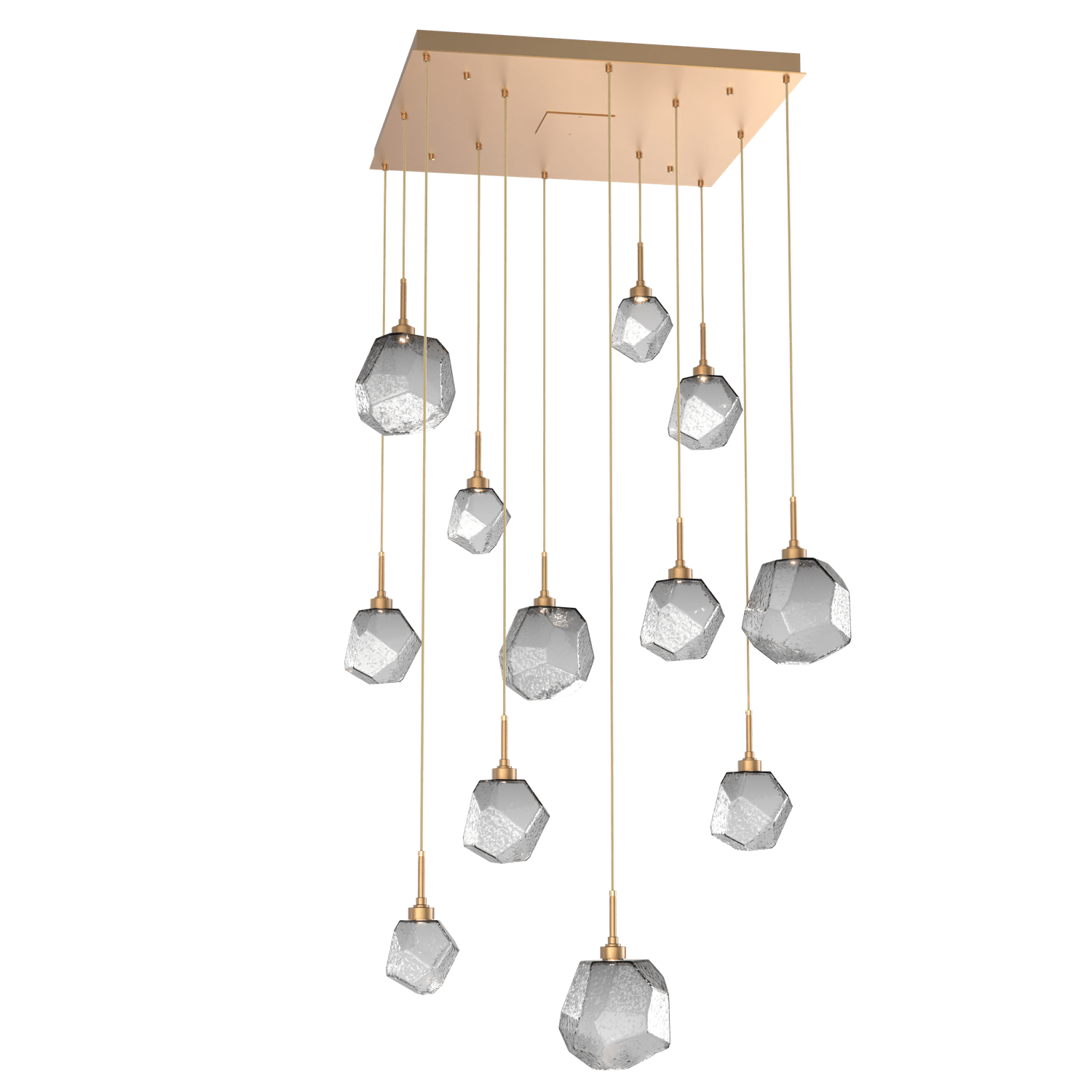 CHB0039-12-NB-S-Hammerton-Studio-Gem-12-light-square-pendant-chandelier-with-novel-brass-finish-and-smoke-blown-glass-shades-and-LED-lamping