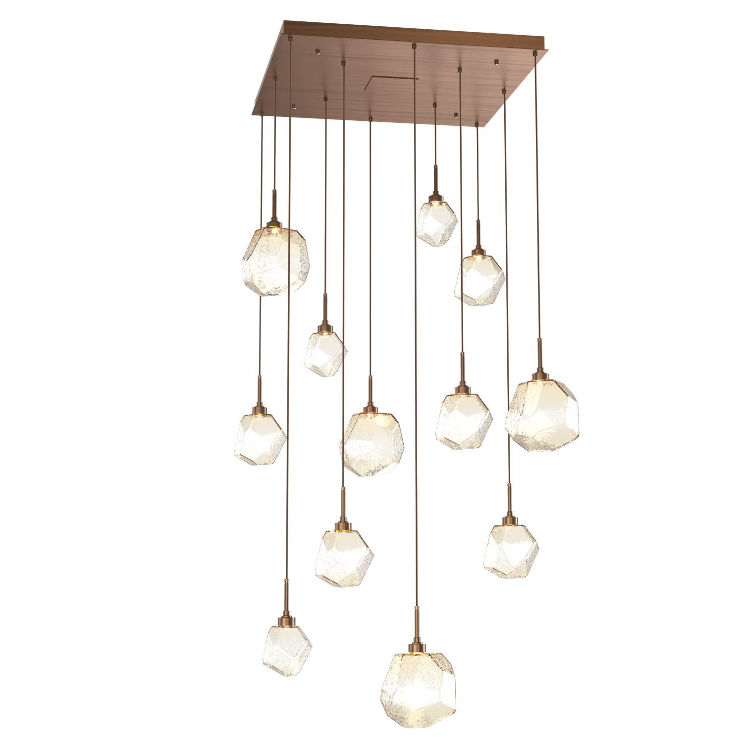 CHB0039-12-RB-A-Hammerton-Studio-Gem-12-light-square-pendant-chandelier-with-oil-rubbed-bronze-finish-and-amber-blown-glass-shades-and-LED-lamping