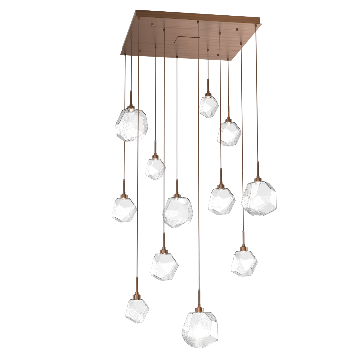 CHB0039-12-RB-C-Hammerton-Studio-Gem-12-light-square-pendant-chandelier-with-oil-rubbed-bronze-finish-and-clear-blown-glass-shades-and-LED-lamping
