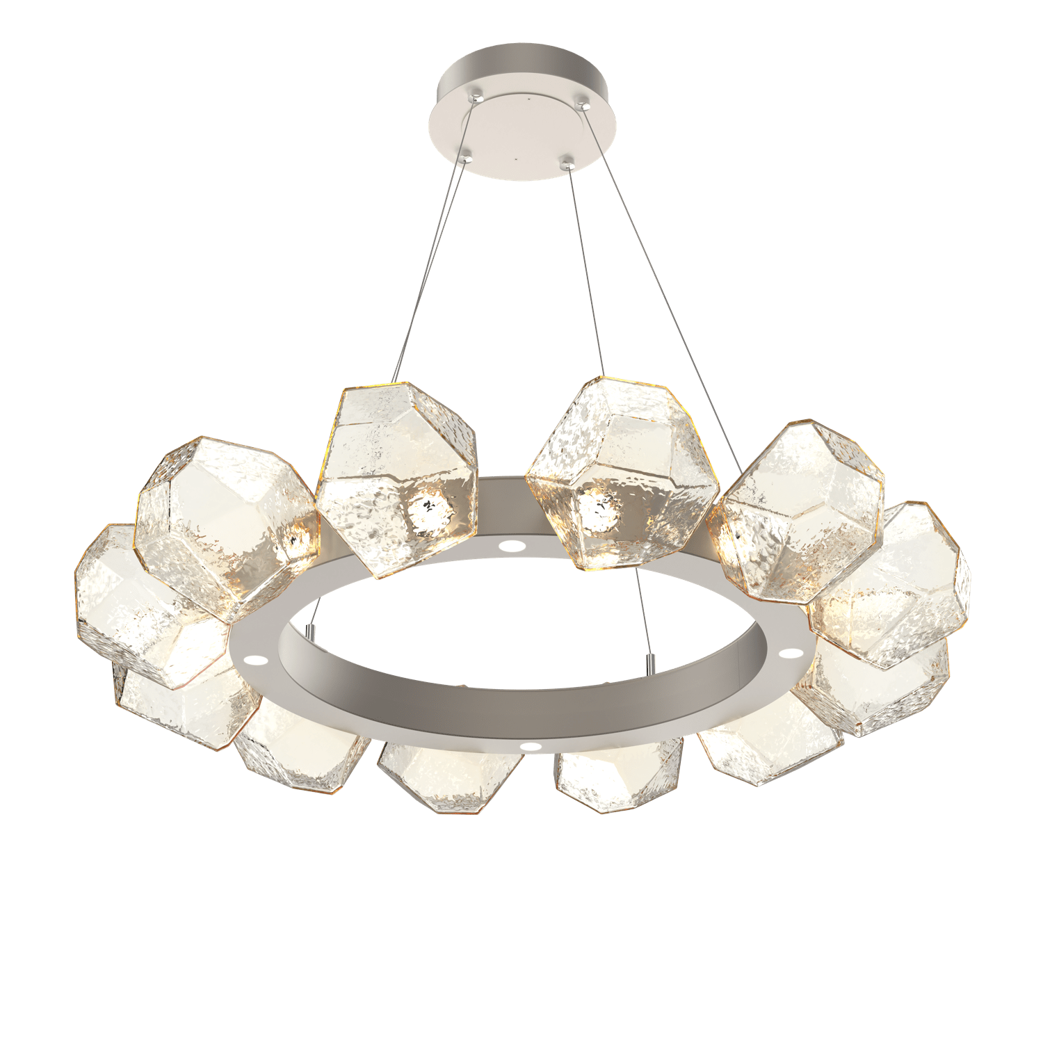 CHB0039-36-BS-A-Hammerton-Studio-Gem-36-inch-radial-ring-chandelier-with-metallic-beige-silver-finish-and-amber-blown-glass-shades-and-LED-lamping