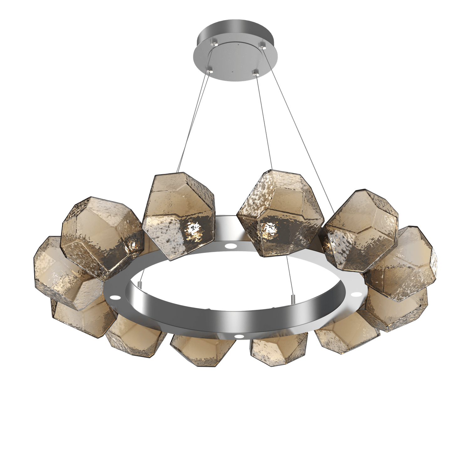 CHB0039-36-CS-B-Hammerton-Studio-Gem-36-inch-radial-ring-chandelier-with-classic-silver-finish-and-bronze-blown-glass-shades-and-LED-lamping