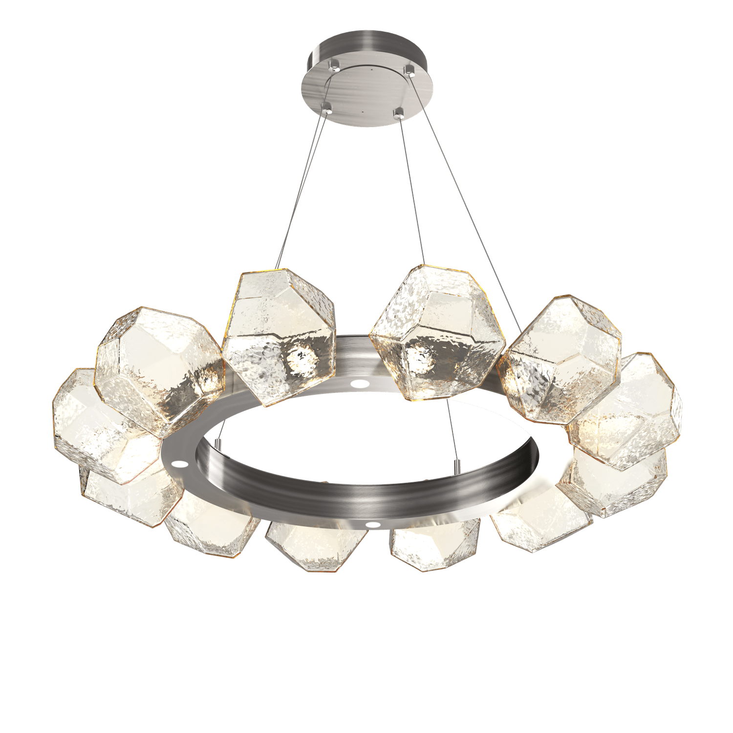 CHB0039-36-GM-A-Hammerton-Studio-Gem-36-inch-radial-ring-chandelier-with-gunmetal-finish-and-amber-blown-glass-shades-and-LED-lamping