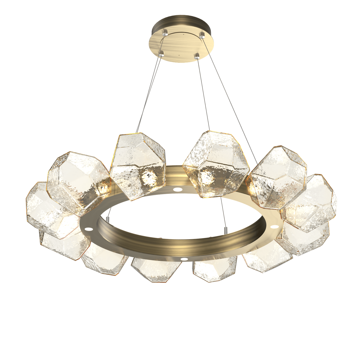 CHB0039-36-HB-A-Hammerton-Studio-Gem-36-inch-radial-ring-chandelier-with-heritage-brass-finish-and-amber-blown-glass-shades-and-LED-lamping