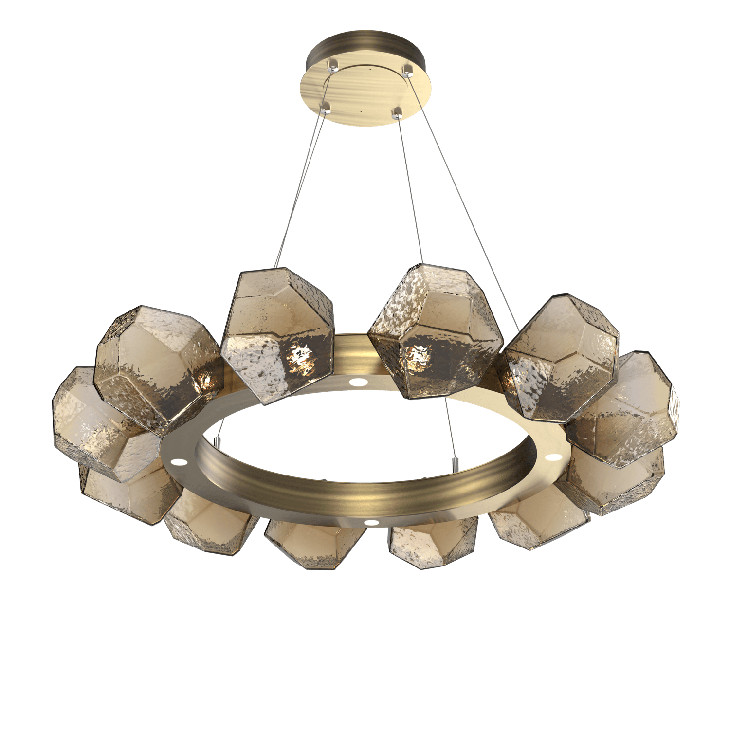 CHB0039-36-HB-B-Hammerton-Studio-Gem-36-inch-radial-ring-chandelier-with-heritage-brass-finish-and-bronze-blown-glass-shades-and-LED-lamping