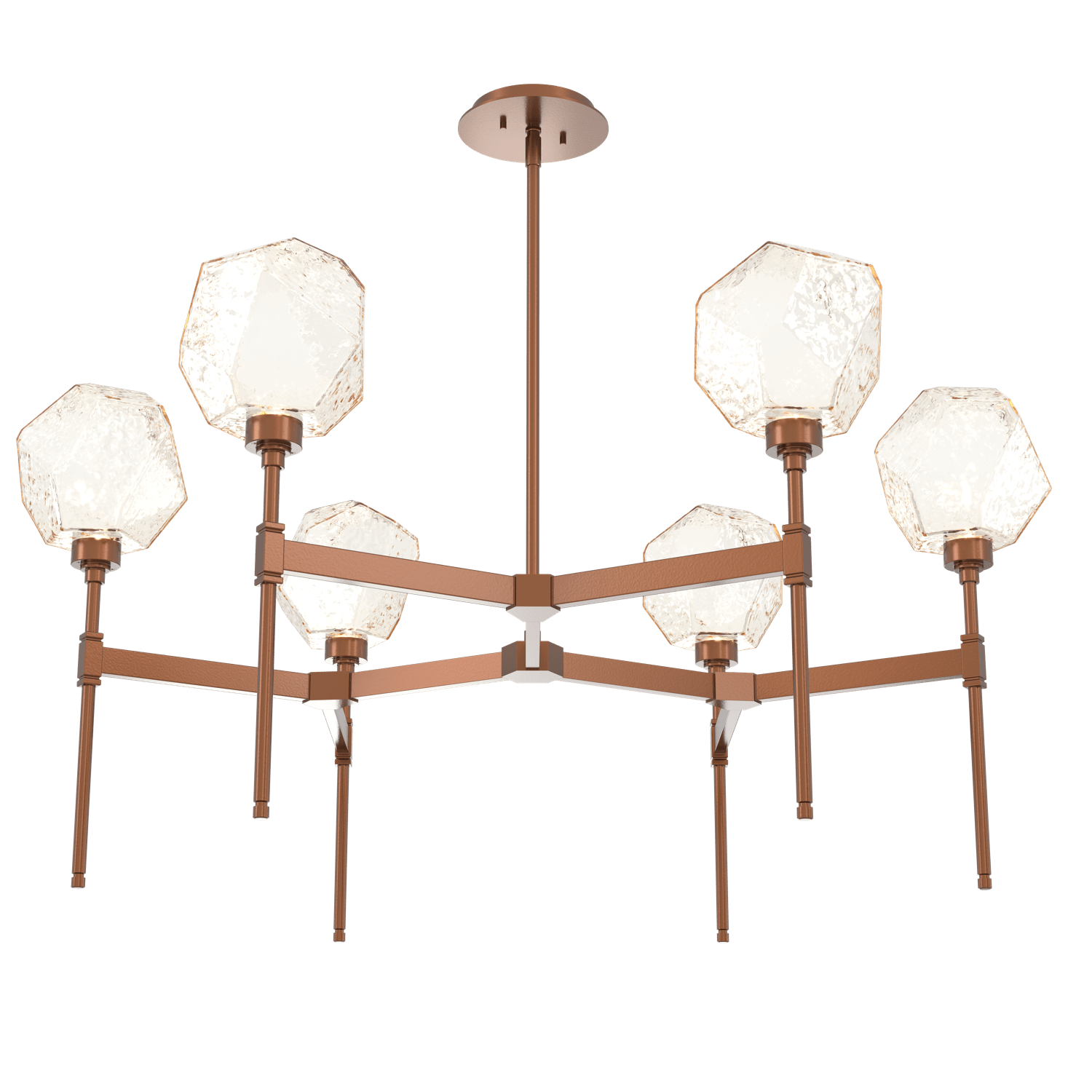 CHB0039-39-BB-A-Hammerton-Studio-Gem-round-belvedere-chandelier-with-burnished-bronze-finish-and-amber-blown-glass-shades-and-LED-lamping
