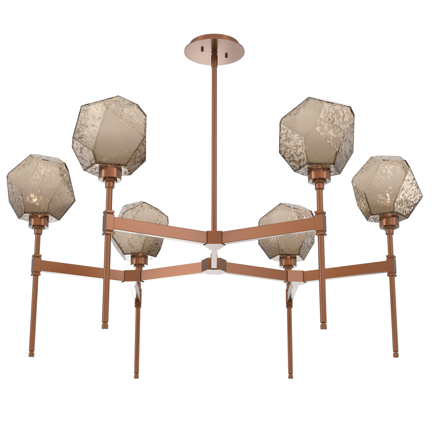 CHB0039-39-BB-B-Hammerton-Studio-Gem-round-belvedere-chandelier-with-burnished-bronze-finish-and-bronze-blown-glass-shades-and-LED-lamping