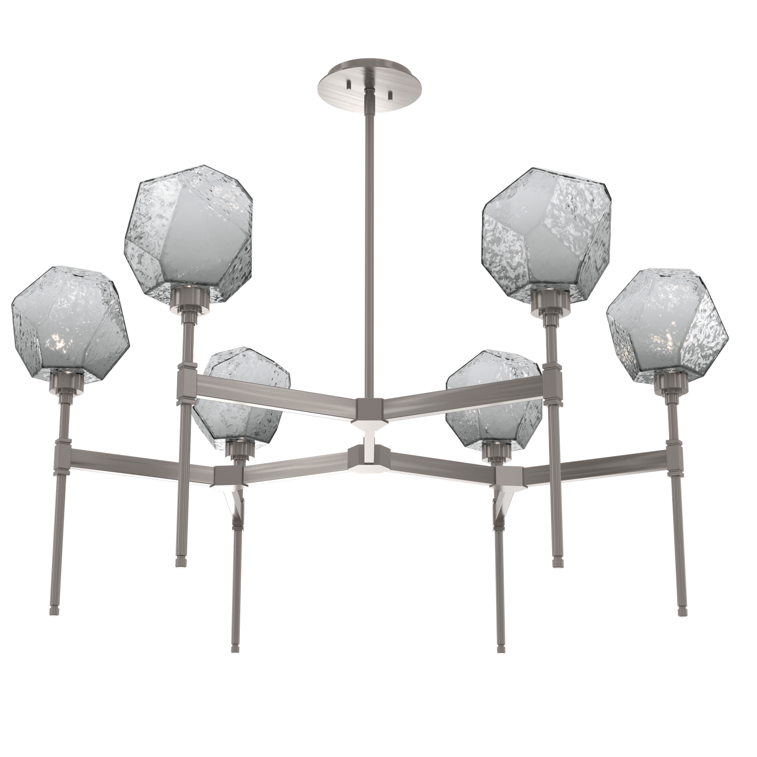 CHB0039-39-GM-S-Hammerton-Studio-Gem-round-belvedere-chandelier-with-gunmetal-finish-and-smoke-blown-glass-shades-and-LED-lamping
