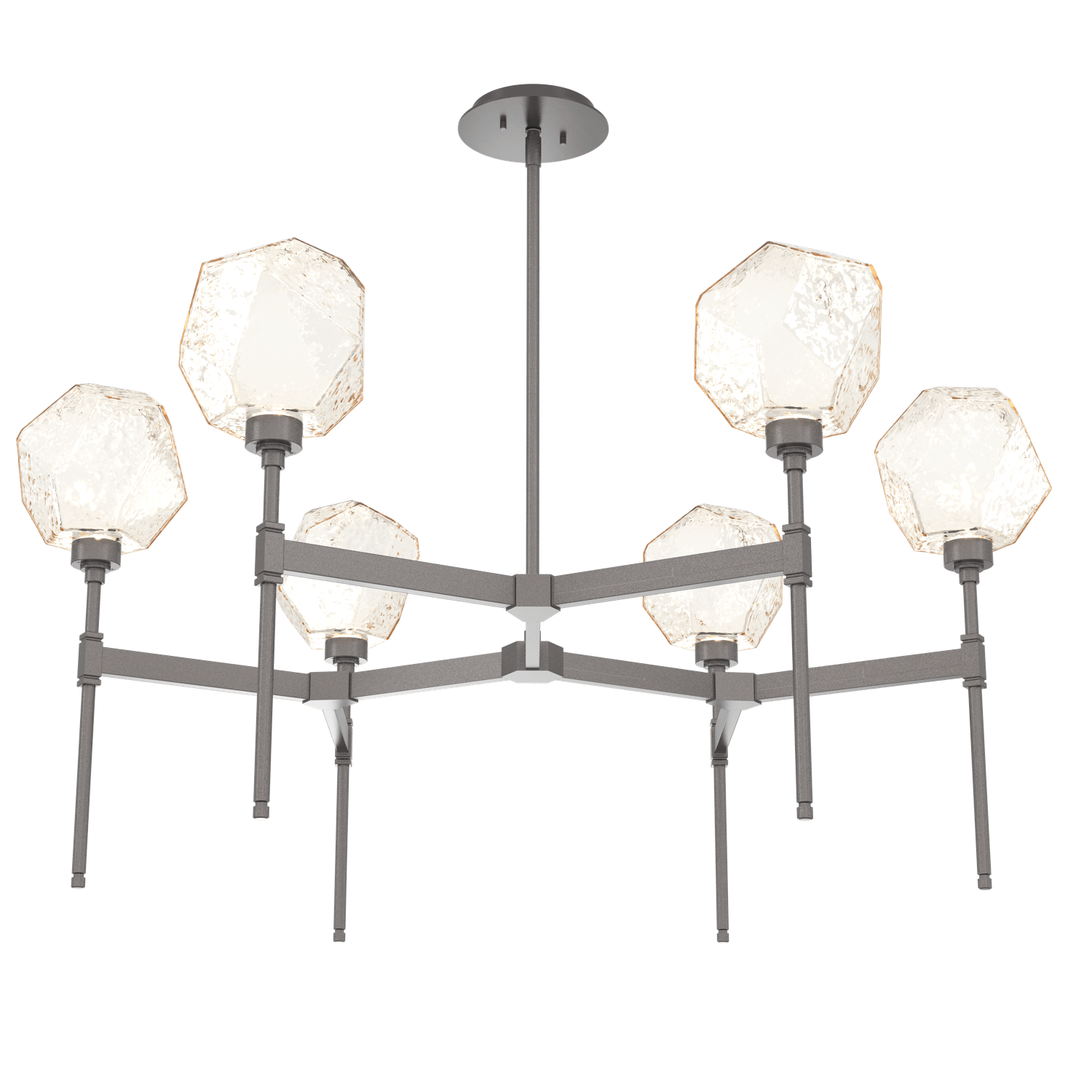 CHB0039-39-GP-A-Hammerton-Studio-Gem-round-belvedere-chandelier-with-graphite-finish-and-amber-blown-glass-shades-and-LED-lamping
