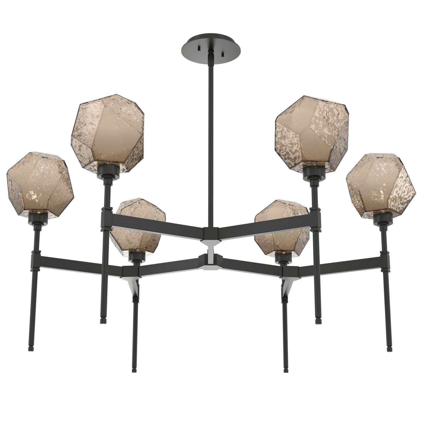 CHB0039-39-MB-B-Hammerton-Studio-Gem-round-belvedere-chandelier-with-matte-black-finish-and-bronze-blown-glass-shades-and-LED-lamping