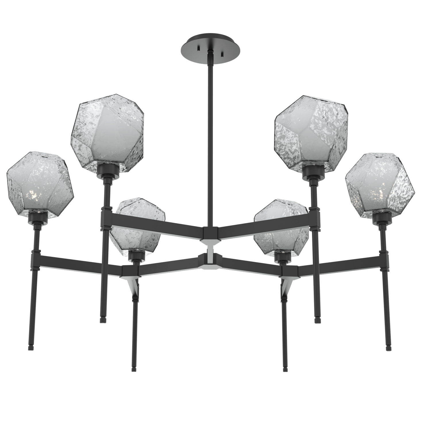 CHB0039-39-MB-S-Hammerton-Studio-Gem-round-belvedere-chandelier-with-matte-black-finish-and-smoke-blown-glass-shades-and-LED-lamping
