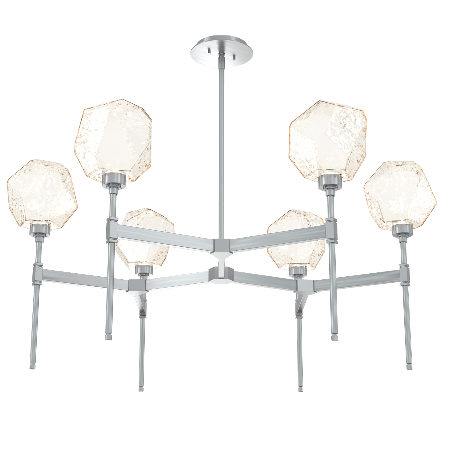 CHB0039-39-SN-A-Hammerton-Studio-Gem-round-belvedere-chandelier-with-satin-nickel-finish-and-amber-blown-glass-shades-and-LED-lamping