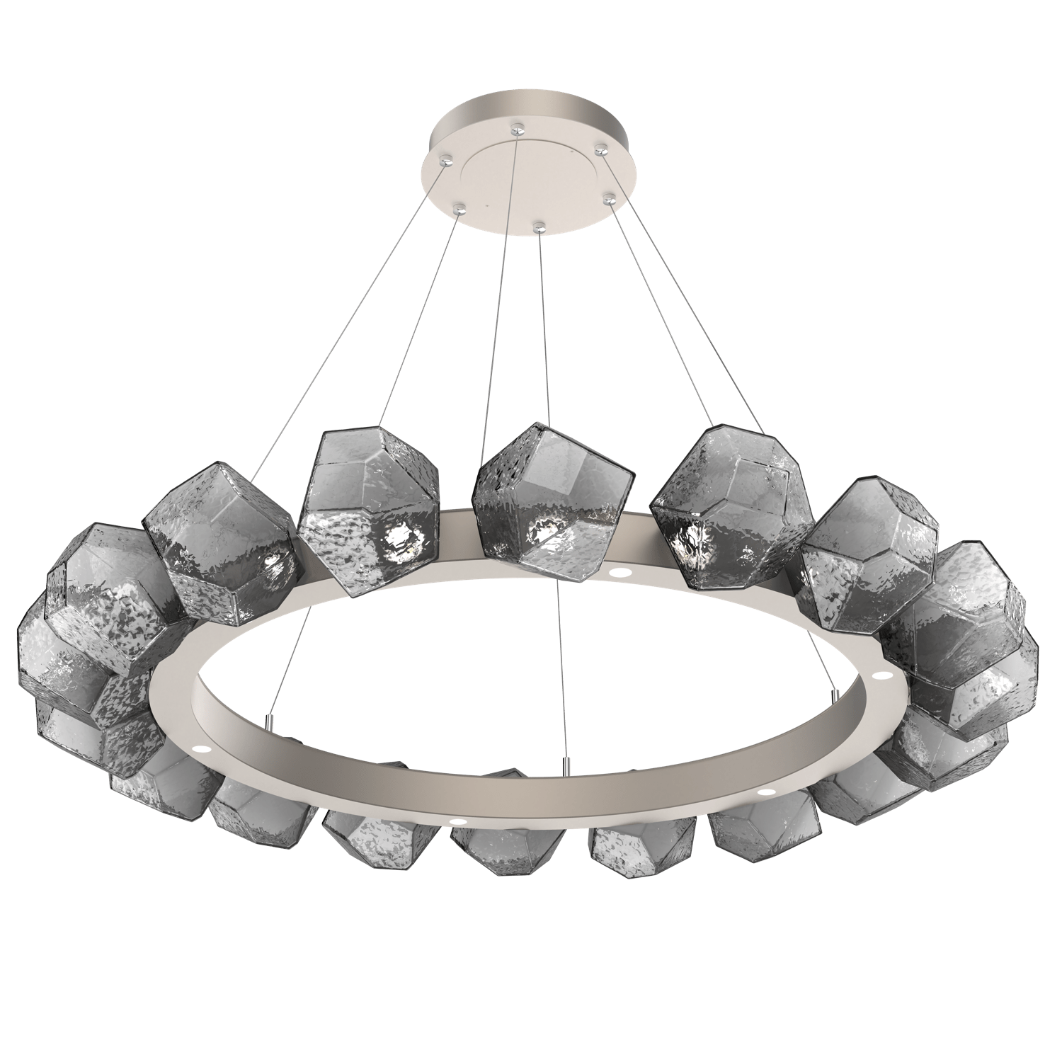 CHB0039-48-BS-S-Hammerton-Studio-Gem-48-inch-radial-ring-chandelier-with-metallic-beige-silver-finish-and-smoke-blown-glass-shades-and-LED-lamping