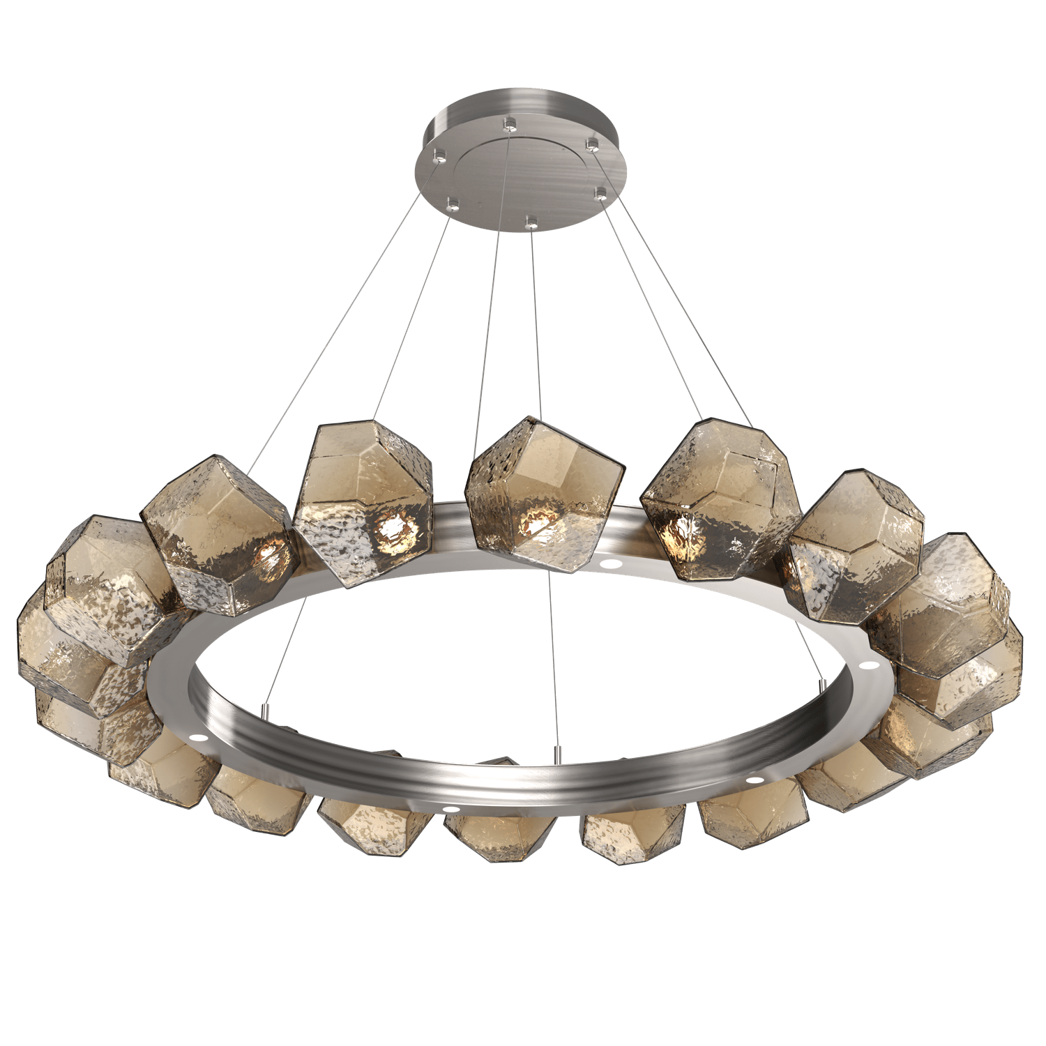 CHB0039-48-GM-B-Hammerton-Studio-Gem-48-inch-radial-ring-chandelier-with-gunmetal-finish-and-bronze-blown-glass-shades-and-LED-lamping