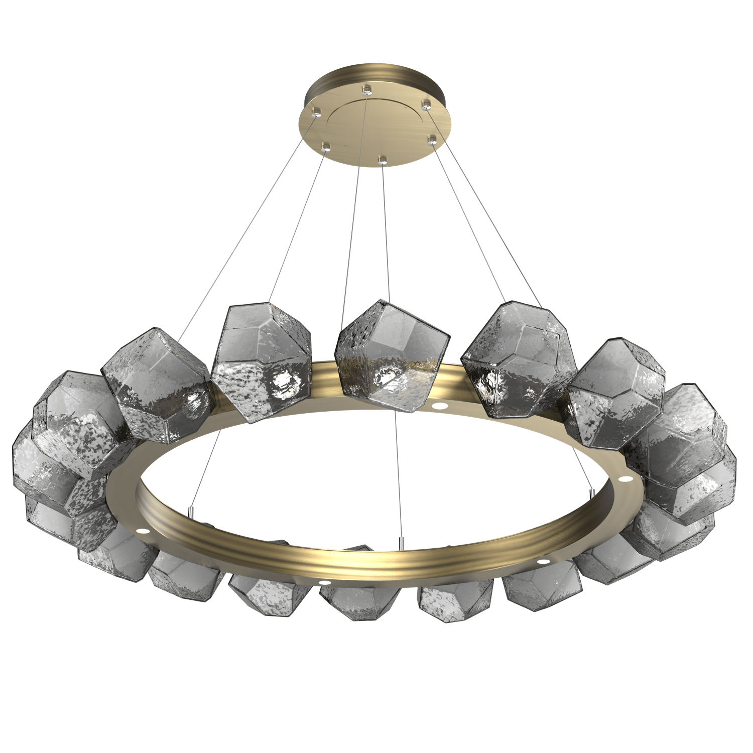 CHB0039-48-HB-S-Hammerton-Studio-Gem-48-inch-radial-ring-chandelier-with-heritage-brass-finish-and-smoke-blown-glass-shades-and-LED-lamping