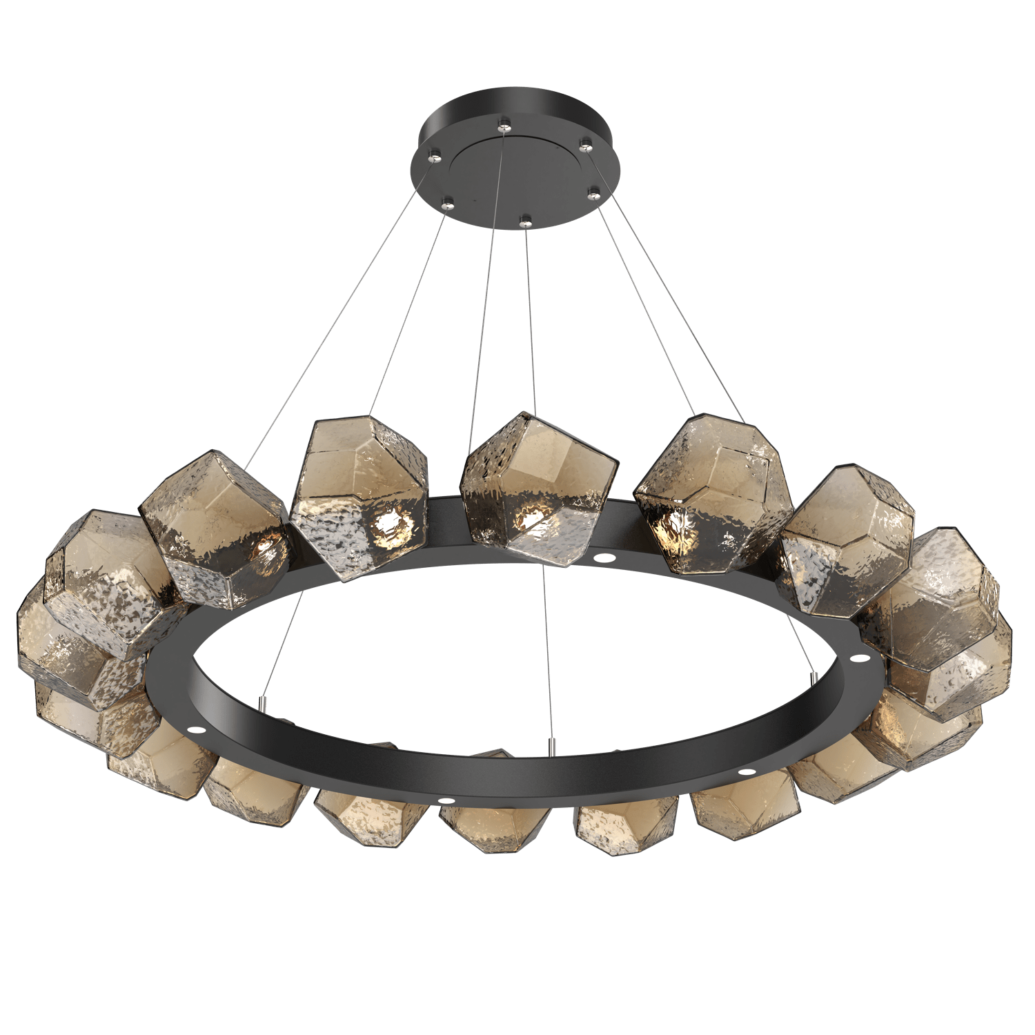 CHB0039-48-MB-B-Hammerton-Studio-Gem-48-inch-radial-ring-chandelier-with-matte-black-finish-and-bronze-blown-glass-shades-and-LED-lamping