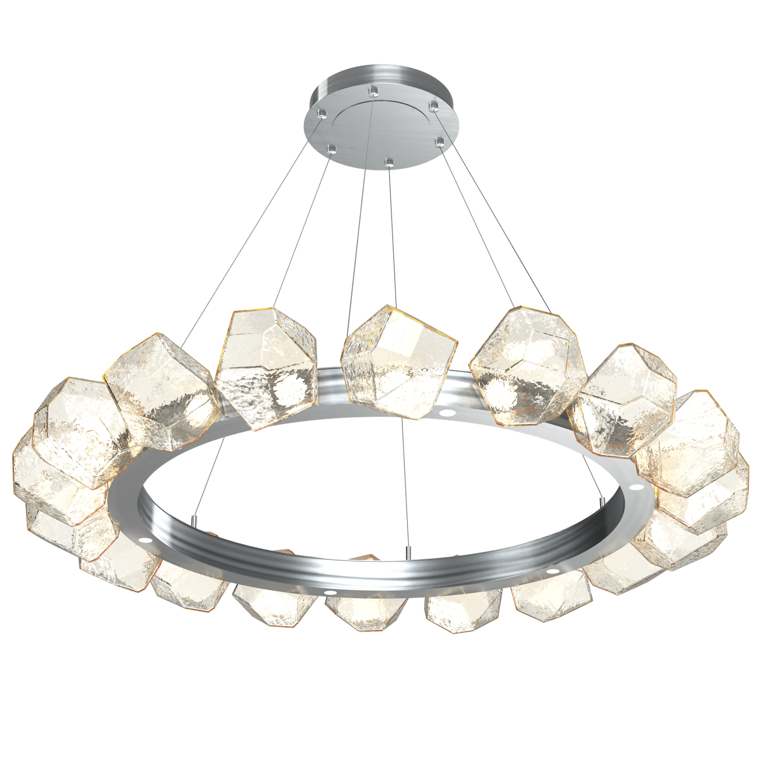 CHB0039-48-SN-A-Hammerton-Studio-Gem-48-inch-radial-ring-chandelier-with-satin-nickel-finish-and-amber-blown-glass-shades-and-LED-lamping