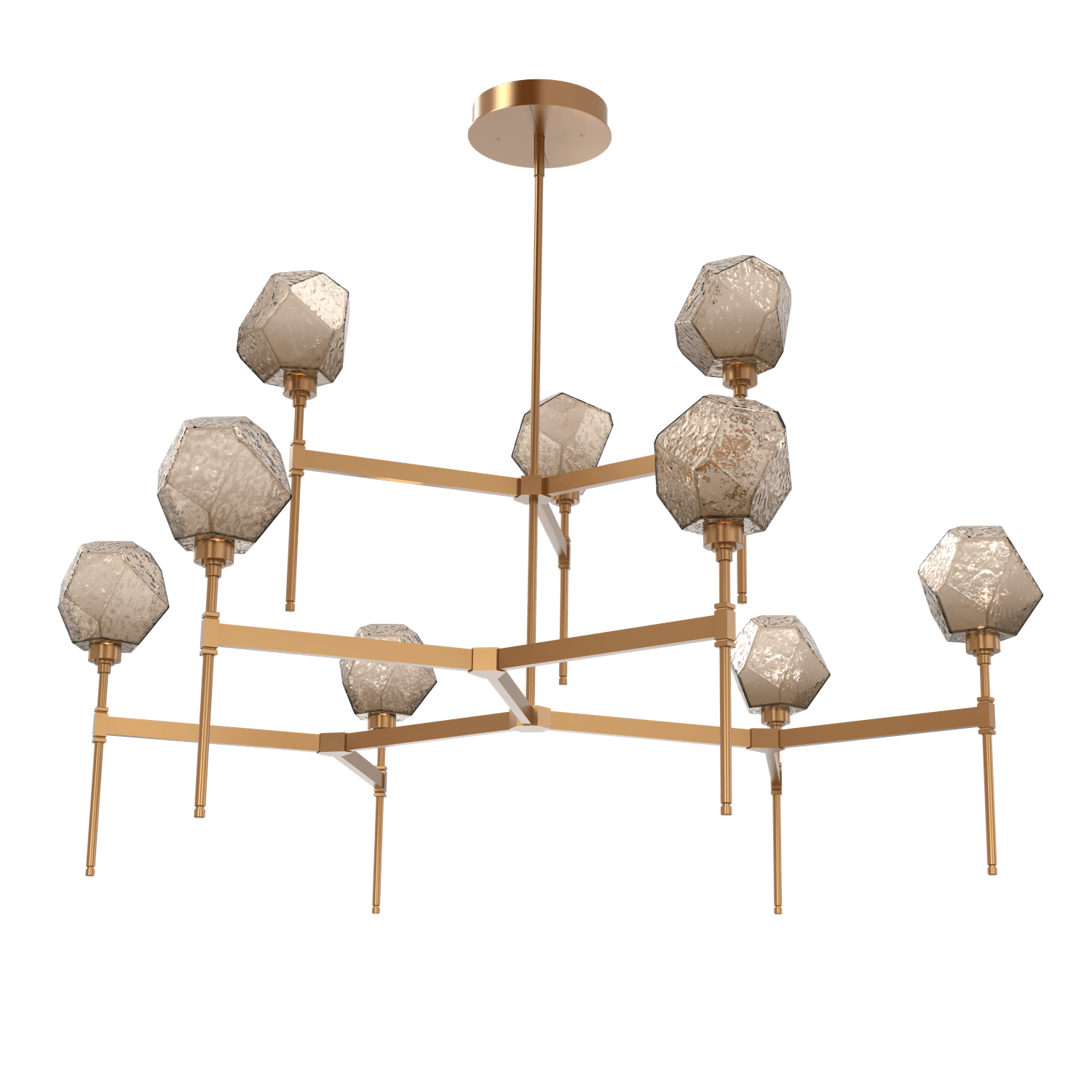 CHB0039-55-NB-B-Hammerton-Studio-Gem-round-two-tier-belvedere-chandelier-with-novel-brass-finish-and-bronze-blown-glass-shades-and-LED-lamping