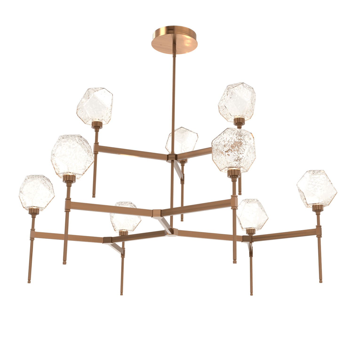 CHB0039-55-RB-A-Hammerton-Studio-Gem-round-two-tier-belvedere-chandelier-with-oil-rubbed-bronze-finish-and-amber-blown-glass-shades-and-LED-lamping