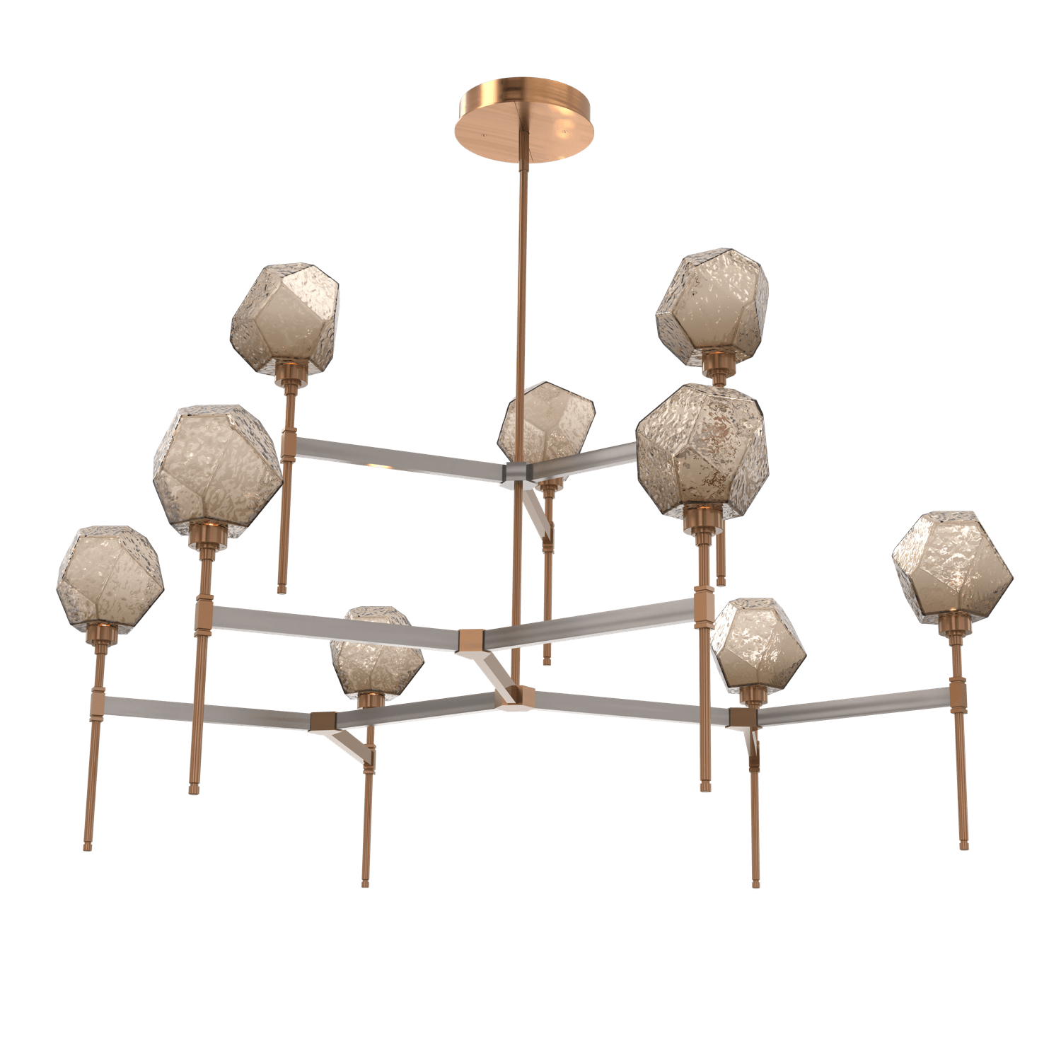 CHB0039-55-RB-B-Hammerton-Studio-Gem-round-two-tier-belvedere-chandelier-with-oil-rubbed-bronze-finish-and-bronze-blown-glass-shades-and-LED-lamping