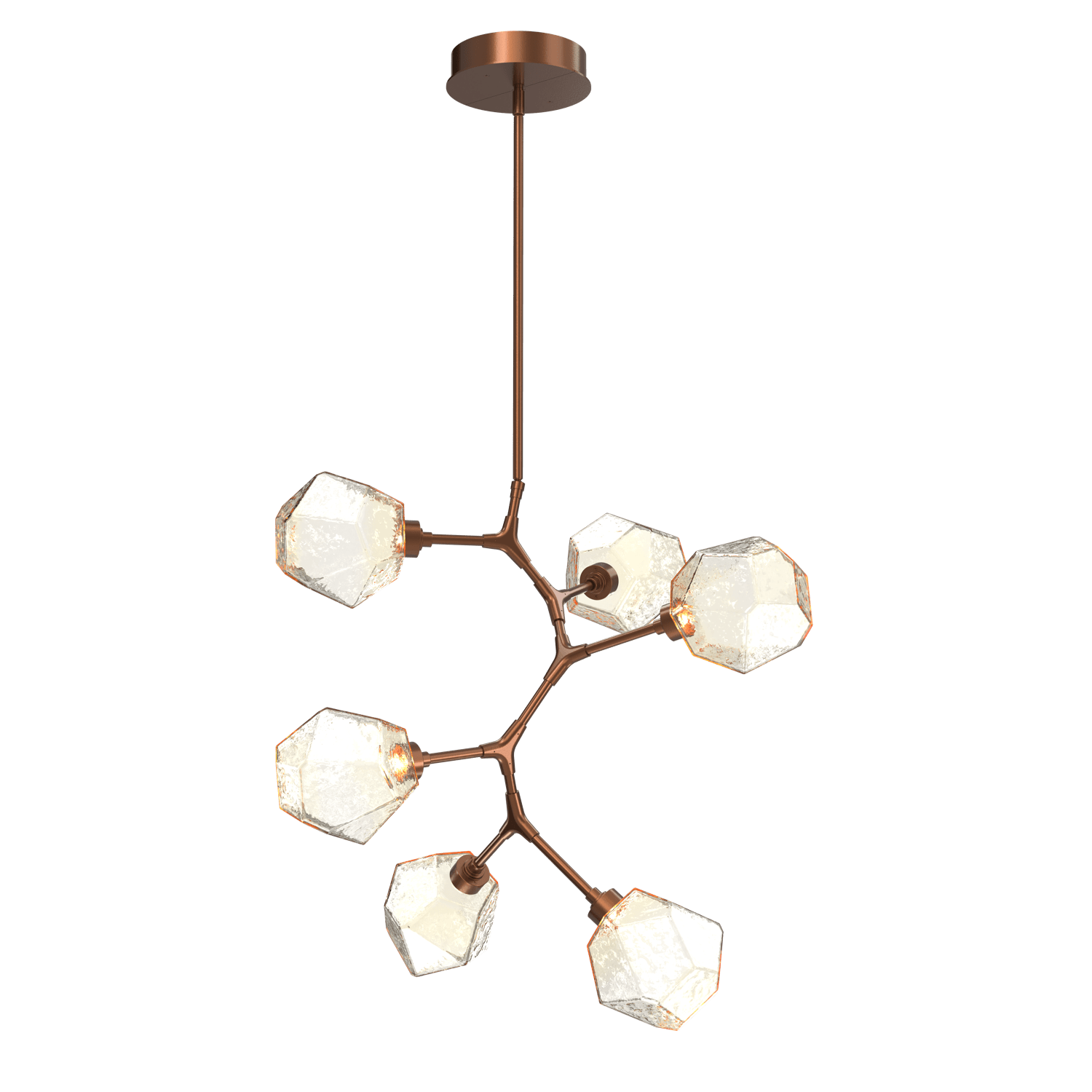 CHB0039-VA-BB-A-Hammerton-Studio-Gem-6-light-modern-vine-chandelier-with-burnished-bronze-finish-and-amber-blown-glass-shades-and-LED-lamping
