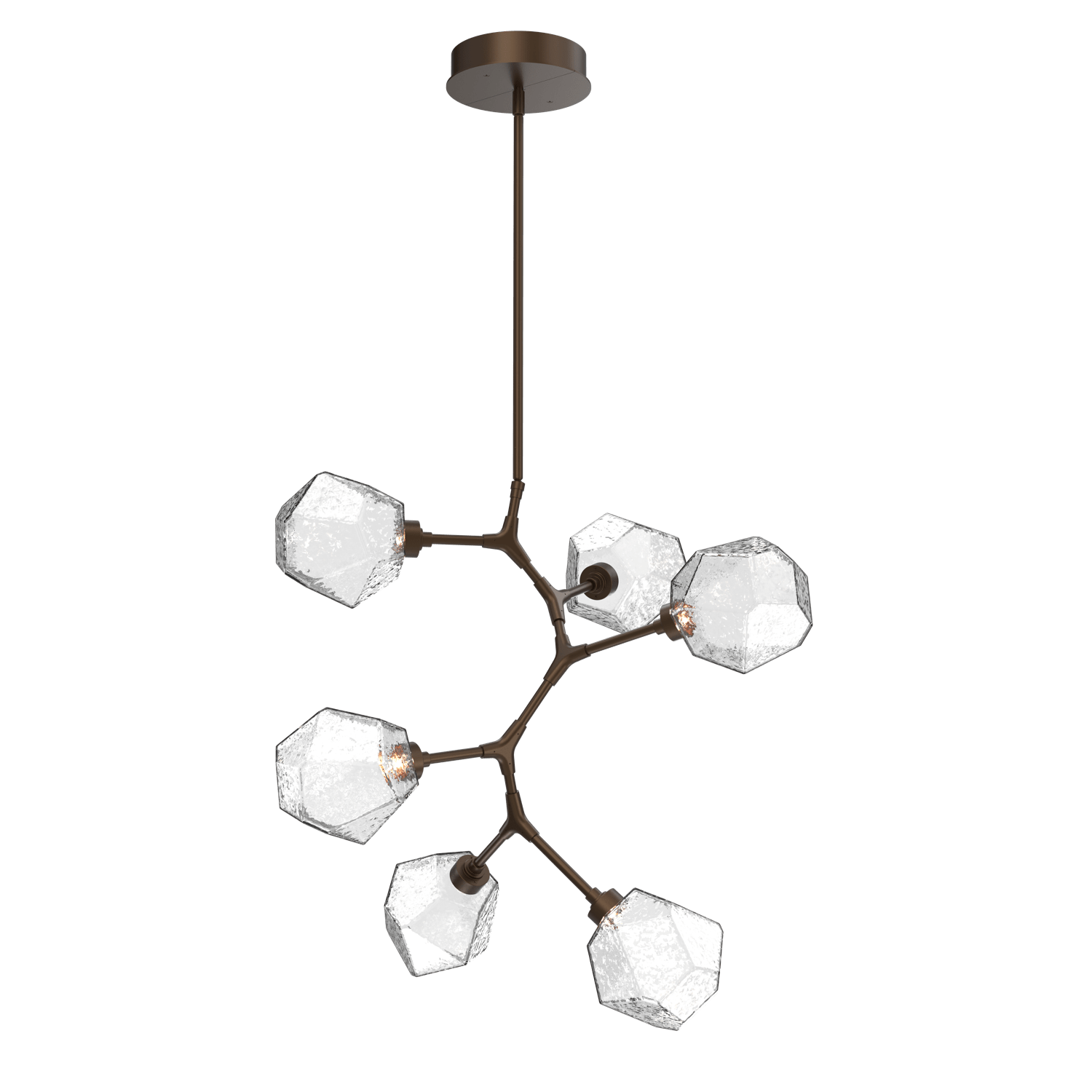 CHB0039-VA-FB-C-Hammerton-Studio-Gem-6-light-modern-vine-chandelier-with-flat-bronze-finish-and-clear-blown-glass-shades-and-LED-lamping
