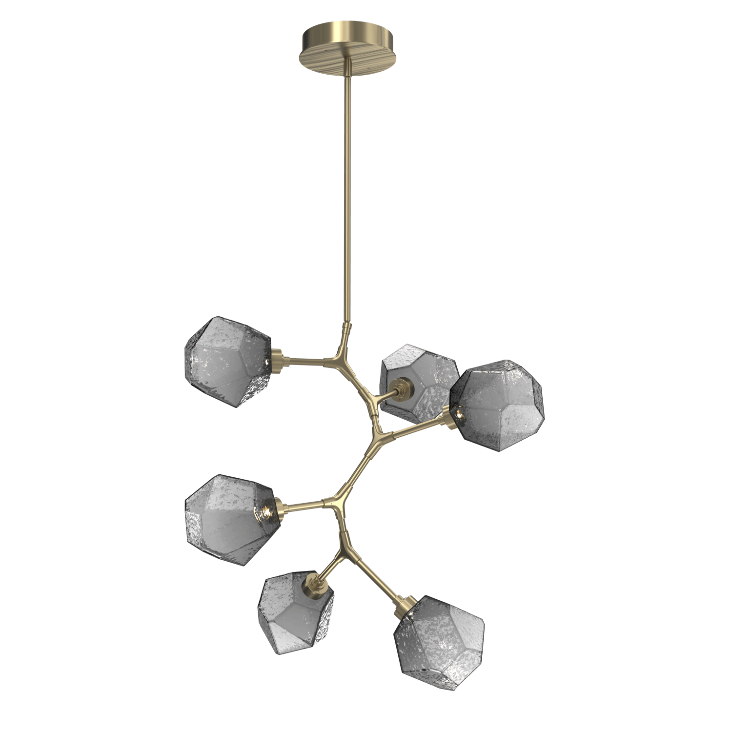 CHB0039-VA-HB-S-Hammerton-Studio-Gem-6-light-modern-vine-chandelier-with-heritage-brass-finish-and-smoke-blown-glass-shades-and-LED-lamping