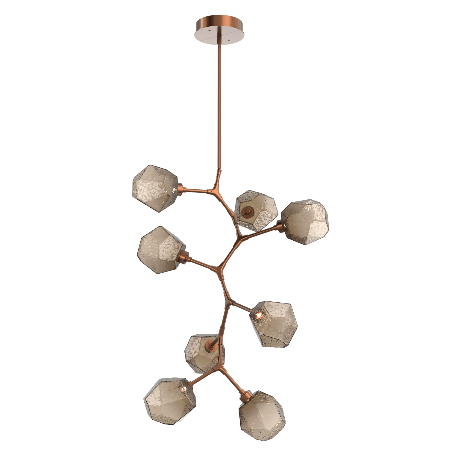 CHB0039-VB-BB-B-Hammerton-Studio-Gem-8-light-modern-vine-chandelier-with-burnished-bronze-finish-and-bronze-blown-glass-shades-and-LED-lamping