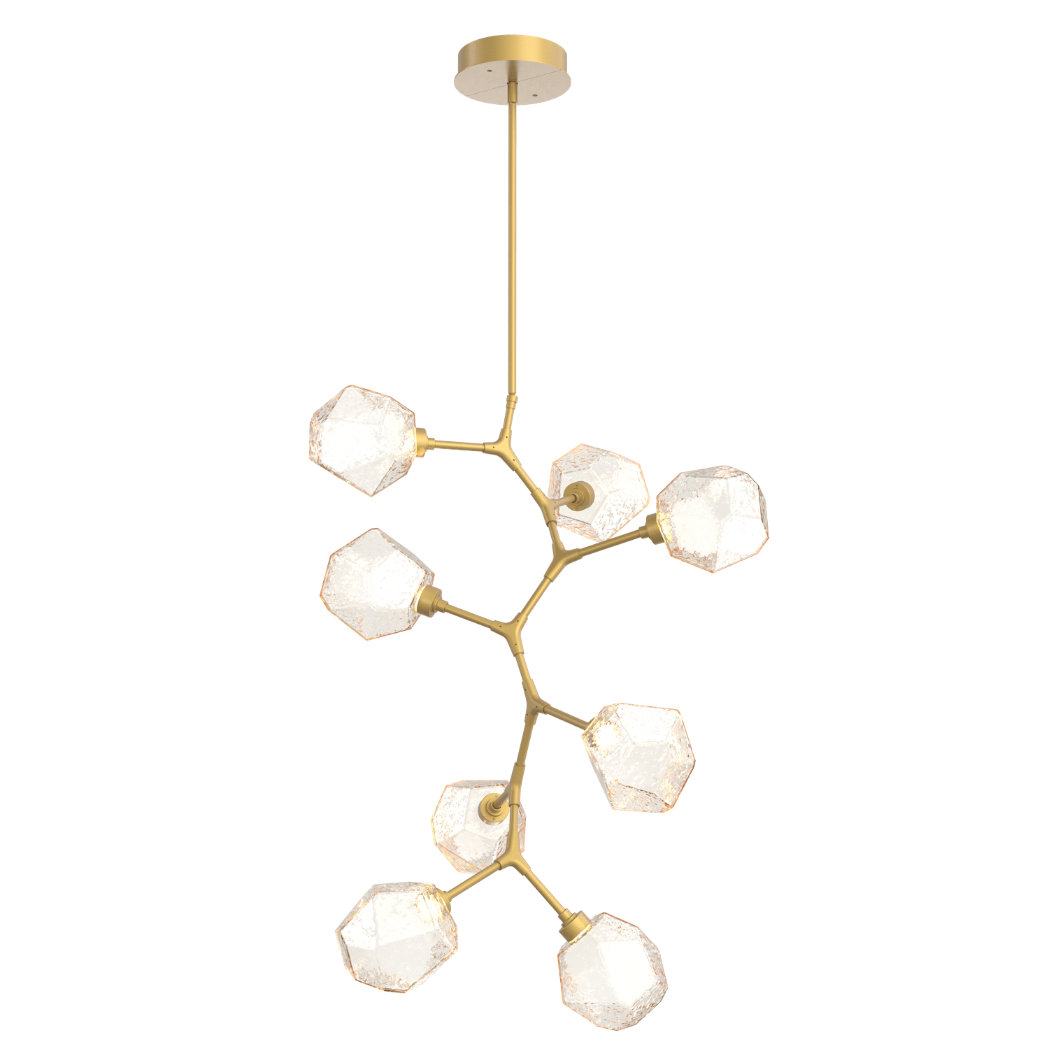 CHB0039-VB-GB-A-Hammerton-Studio-Gem-8-light-modern-vine-chandelier-with-gilded-brass-finish-and-amber-blown-glass-shades-and-LED-lamping