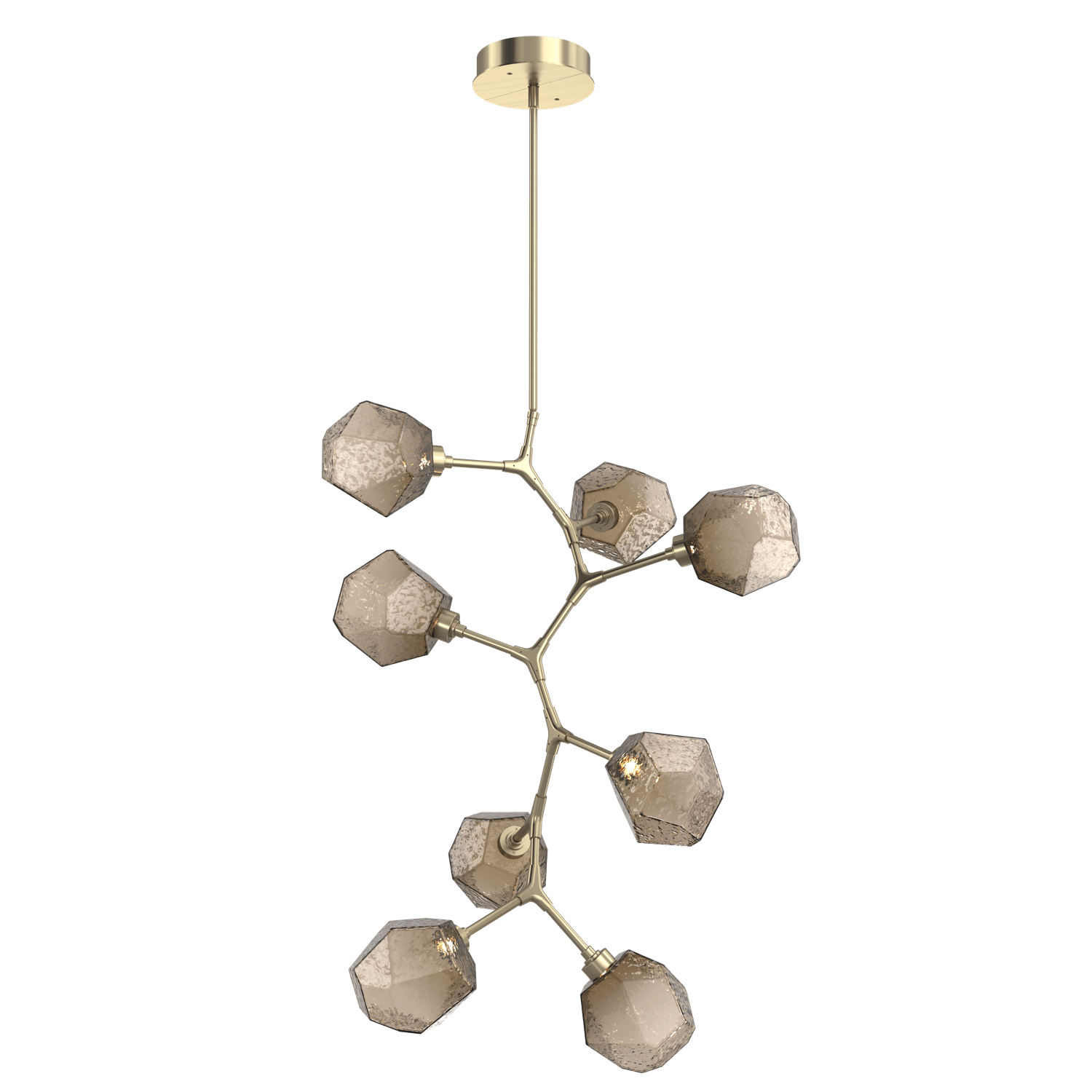 CHB0039-VB-HB-B-Hammerton-Studio-Gem-8-light-modern-vine-chandelier-with-heritage-brass-finish-and-bronze-blown-glass-shades-and-LED-lamping