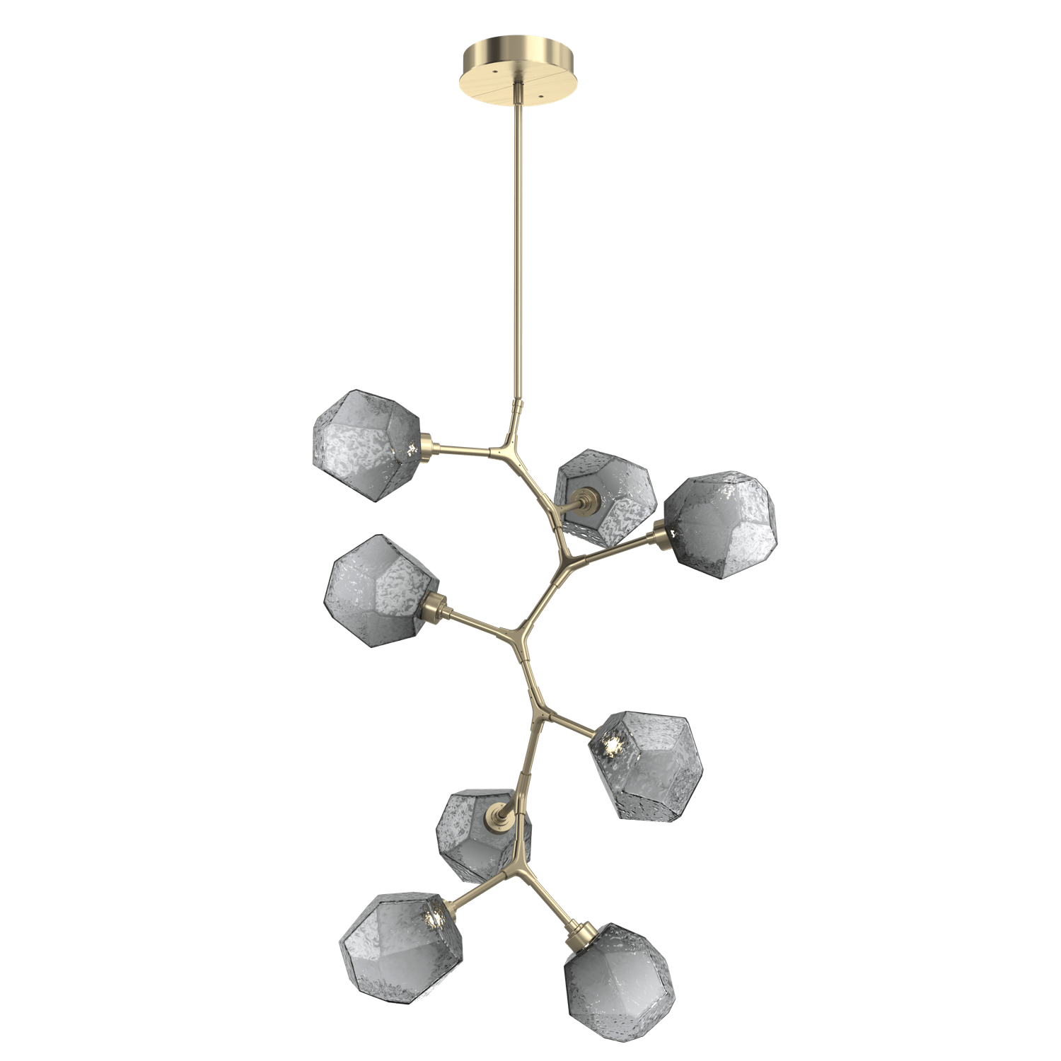 CHB0039-VB-HB-S-Hammerton-Studio-Gem-8-light-modern-vine-chandelier-with-heritage-brass-finish-and-smoke-blown-glass-shades-and-LED-lamping