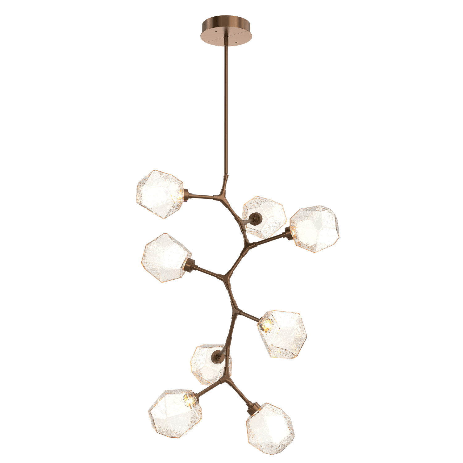 CHB0039-VB-RB-A-Hammerton-Studio-Gem-8-light-modern-vine-chandelier-with-oil-rubbed-bronze-finish-and-amber-blown-glass-shades-and-LED-lamping