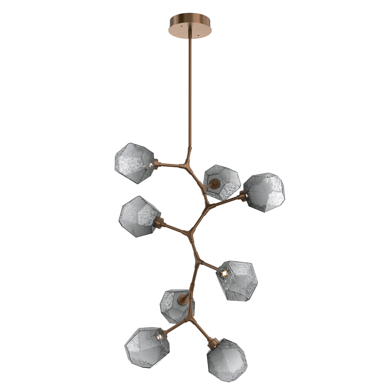CHB0039-VB-RB-S-Hammerton-Studio-Gem-8-light-modern-vine-chandelier-with-oil-rubbed-bronze-finish-and-smoke-blown-glass-shades-and-LED-lamping