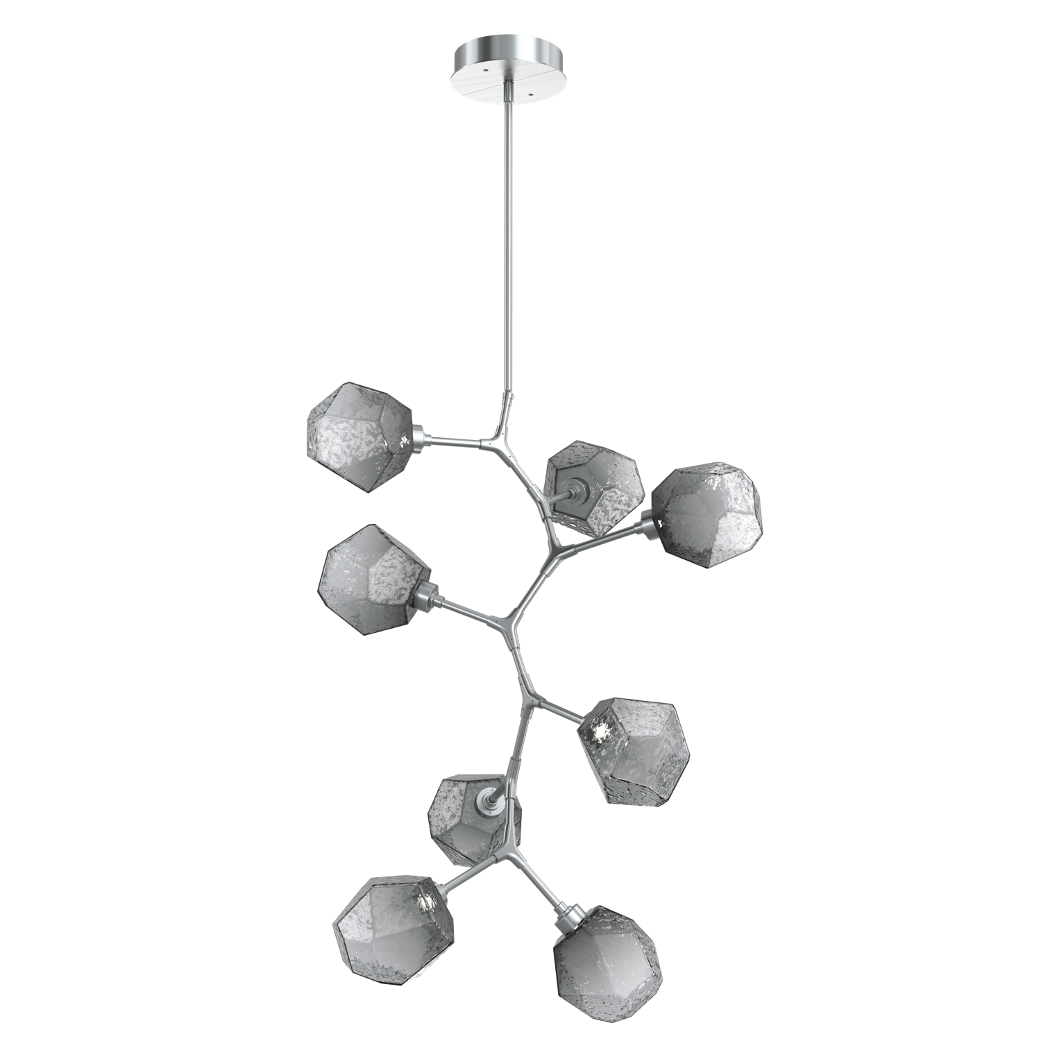 CHB0039-VB-SN-S-Hammerton-Studio-Gem-8-light-modern-vine-chandelier-with-satin-nickel-finish-and-smoke-blown-glass-shades-and-LED-lamping