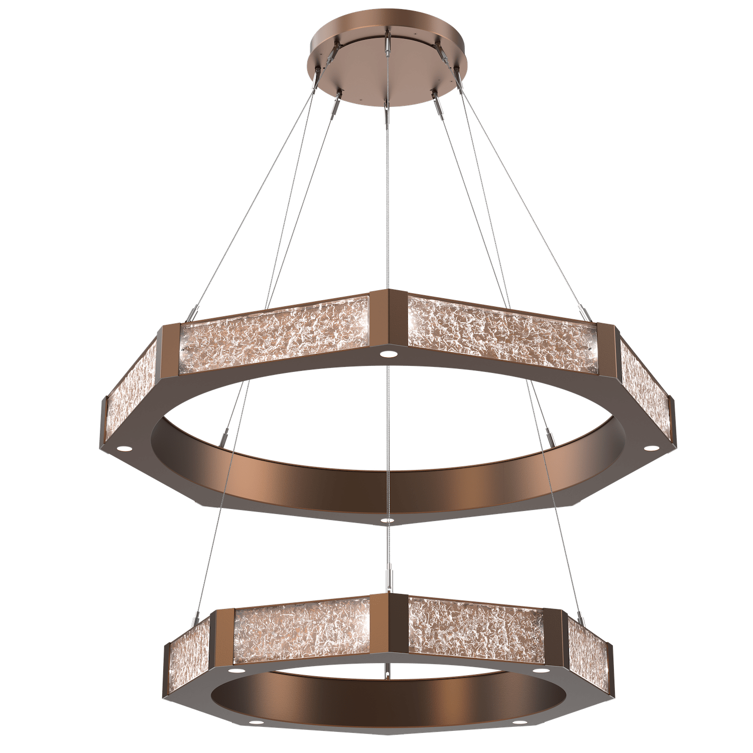 CHB0061-2B-BB-GC-Hammerton-Studio-Glacier-48-inch-two-tier-ring-chandelier-with-burnished-bronze-finish-and-clear-blown-glass-with-geo-clear-cast-glass-diffusers-and-LED-lamping