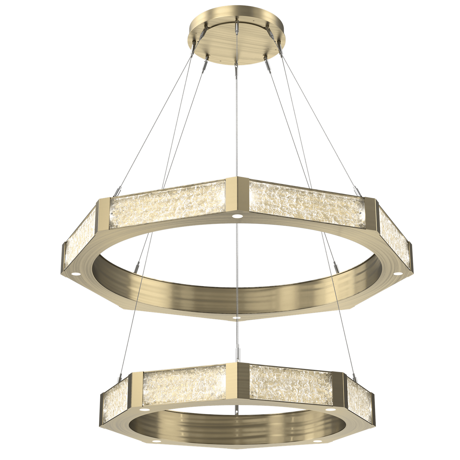 CHB0061-2B-HB-GC-Hammerton-Studio-Glacier-48-inch-two-tier-ring-chandelier-with-heritage-brass-finish-and-clear-blown-glass-with-geo-clear-cast-glass-diffusers-and-LED-lamping