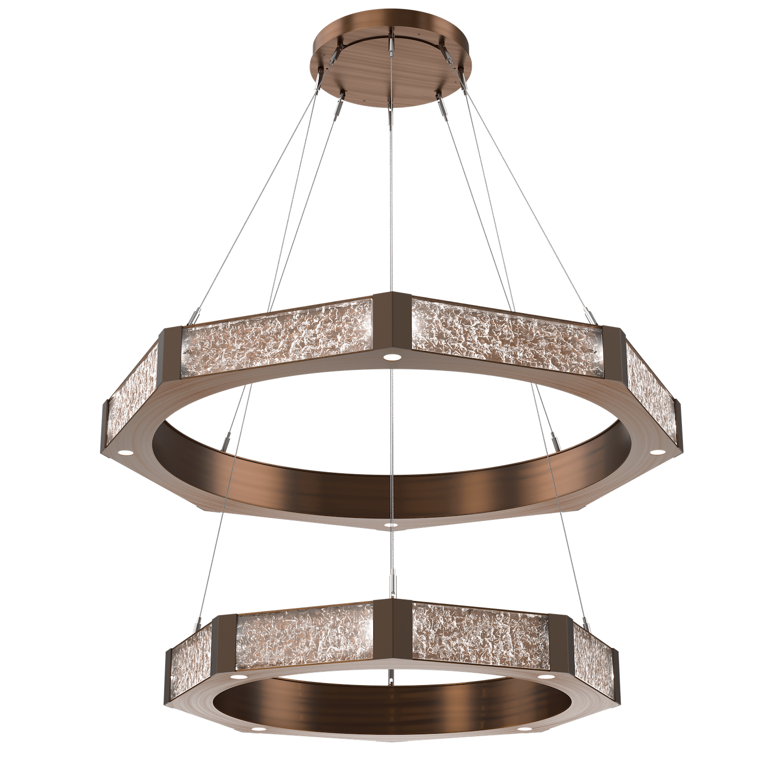 CHB0061-2B-RB-GC-Hammerton-Studio-Glacier-48-inch-two-tier-ring-chandelier-with-oil-rubbed-bronze-finish-and-clear-blown-glass-with-geo-clear-cast-glass-diffusers-and-LED-lamping
