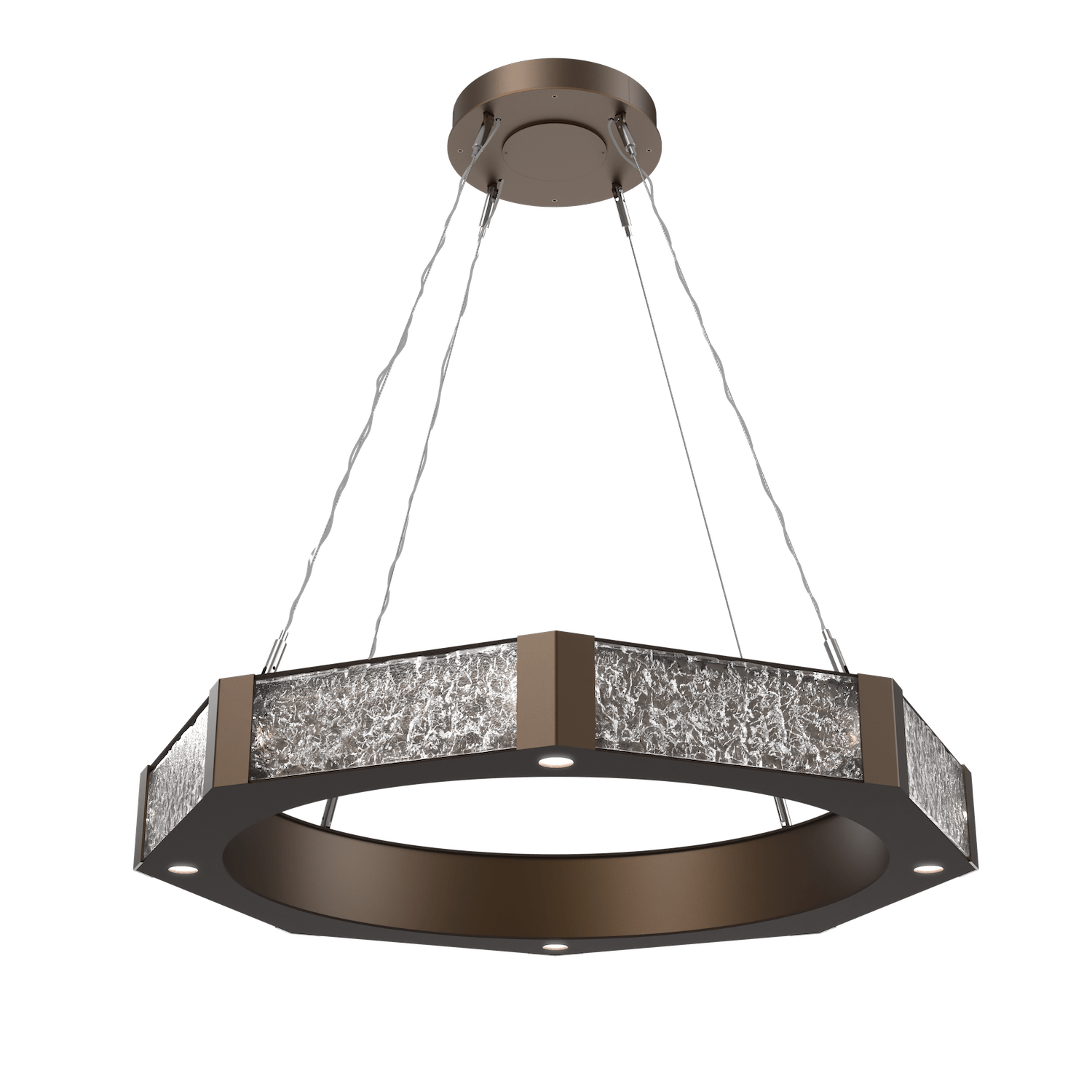 CHB0061-36-FB-GC-Hammerton-Studio-Glacier-36-inch-ring-chandelier-with-flat-bronze-finish-and-clear-blown-glass-with-geo-clear-cast-glass-diffusers-and-LED-lamping