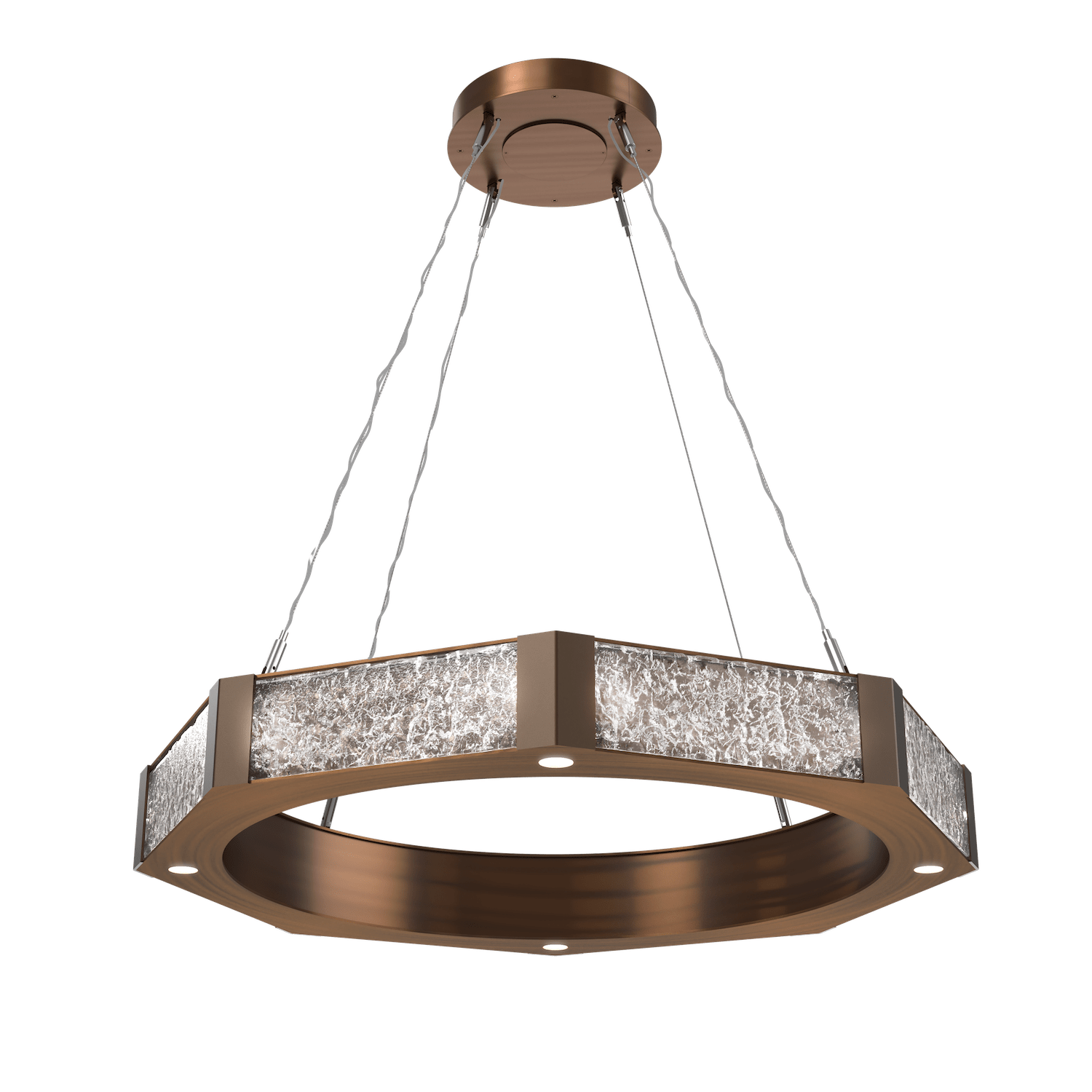 CHB0061-36-RB-GC-Hammerton-Studio-Glacier-36-inch-ring-chandelier-with-oil-rubbed-bronze-finish-and-clear-blown-glass-with-geo-clear-cast-glass-diffusers-and-LED-lamping