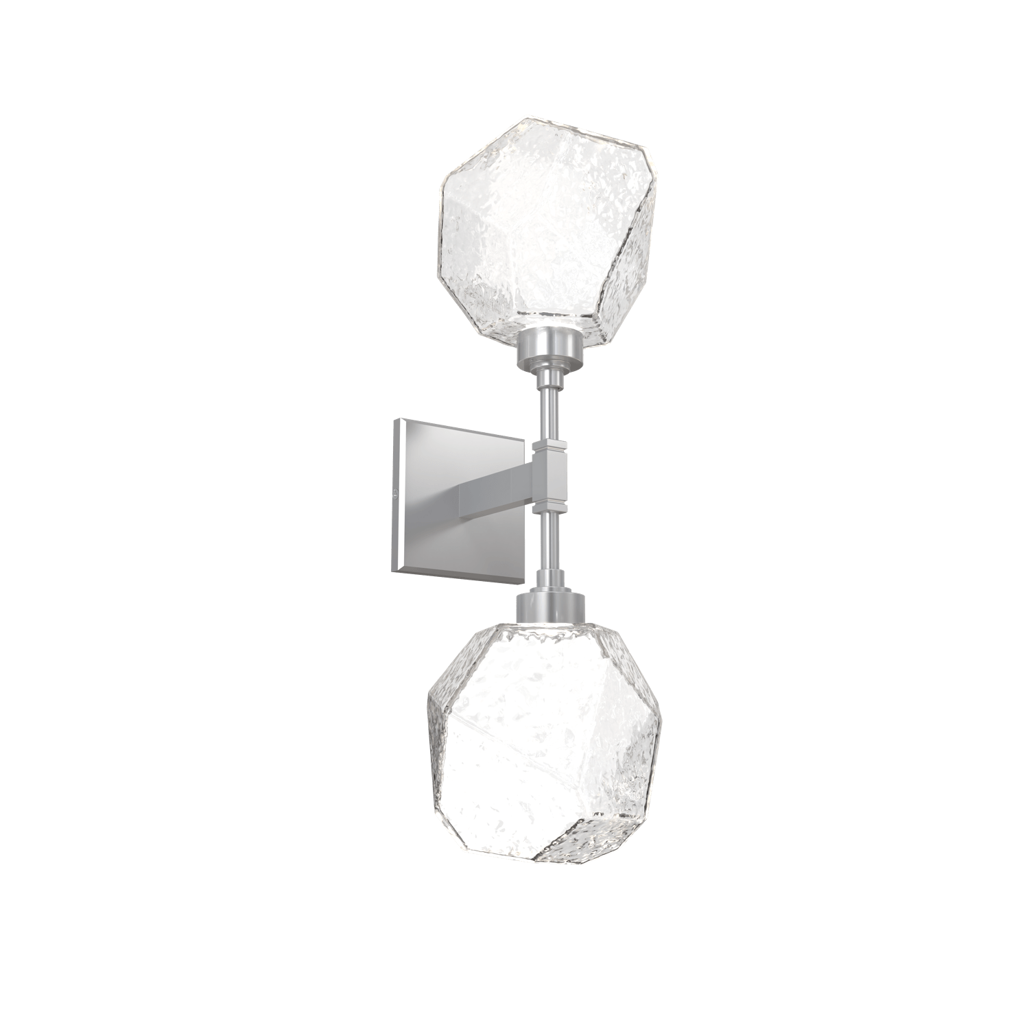 IDB0039-02-CS-C-Hammerton-Studio-Gem-double-wall-sconce-with-classic-silver-finish-and-clear-blown-glass-shades-and-LED-lamping