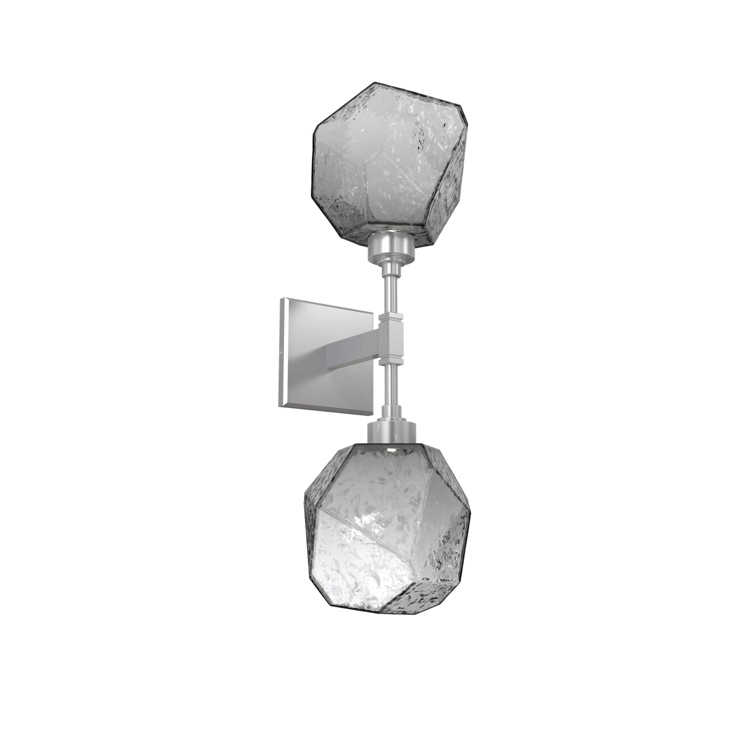 IDB0039-02-CS-S-Hammerton-Studio-Gem-double-wall-sconce-with-classic-silver-finish-and-smoke-blown-glass-shades-and-LED-lamping