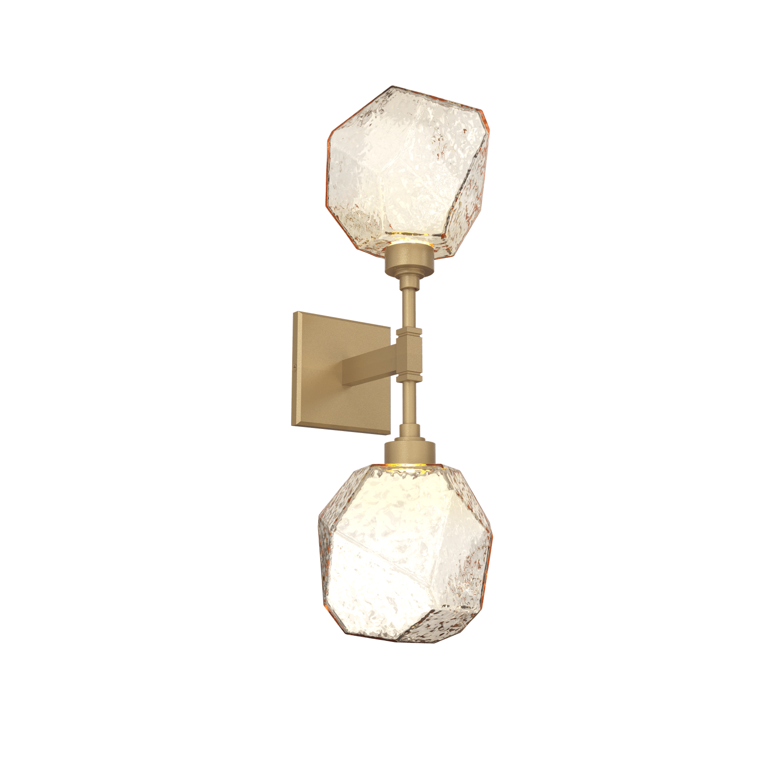 IDB0039-02-GB-A-Hammerton-Studio-Gem-double-wall-sconce-with-gilded-brass-finish-and-amber-blown-glass-shades-and-LED-lamping