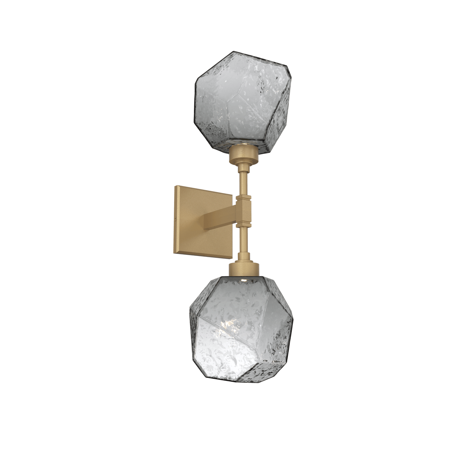IDB0039-02-GB-S-Hammerton-Studio-Gem-double-wall-sconce-with-gilded-brass-finish-and-smoke-blown-glass-shades-and-LED-lamping