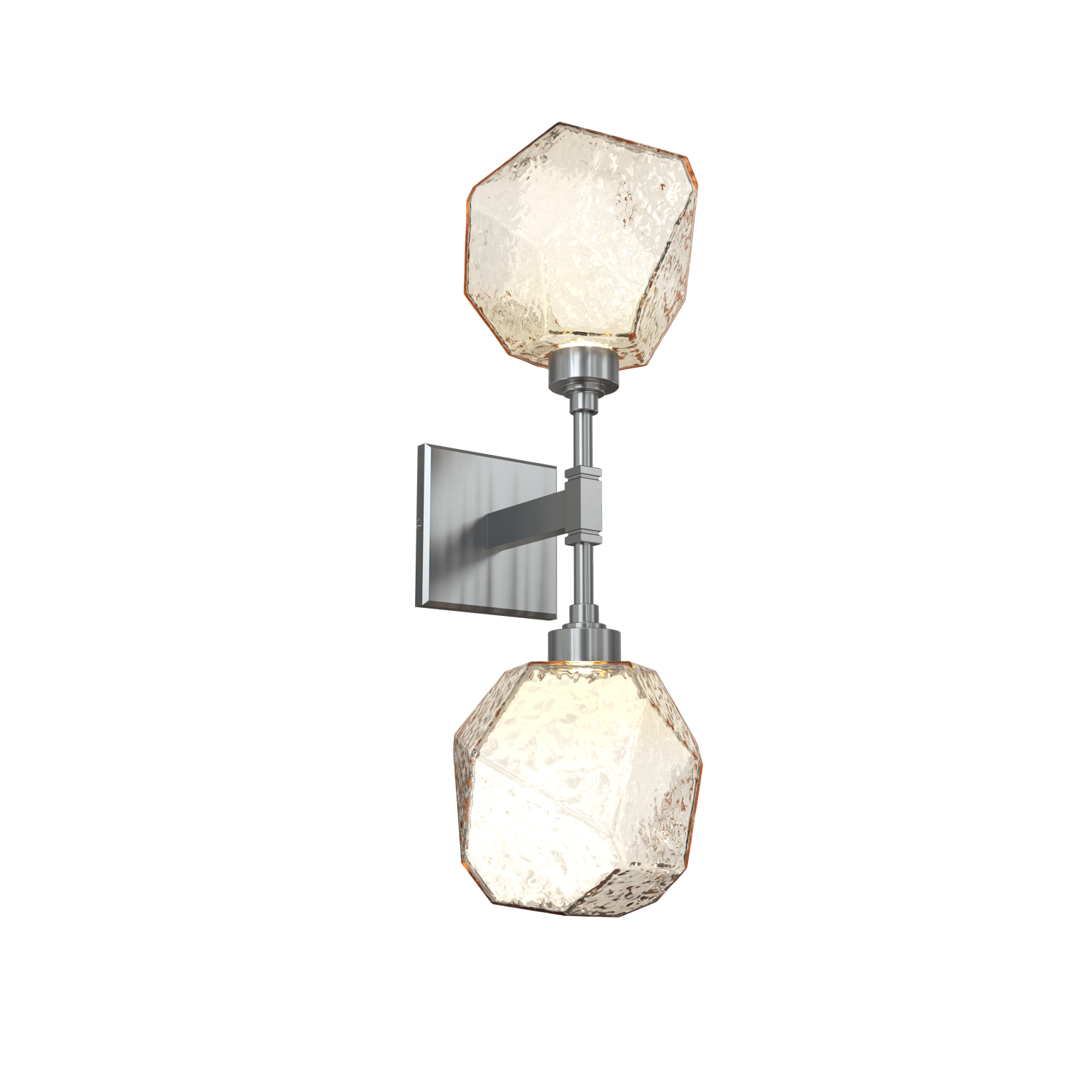 IDB0039-02-SN-A-Hammerton-Studio-Gem-double-wall-sconce-with-satin-nickel-finish-and-amber-blown-glass-shades-and-LED-lamping