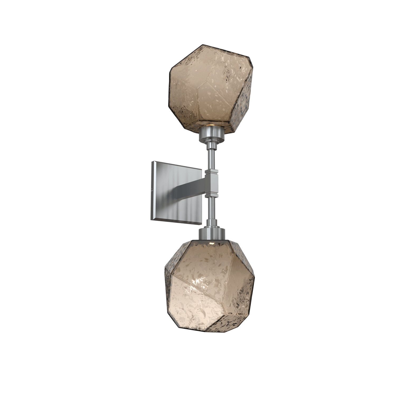 IDB0039-02-SN-B-Hammerton-Studio-Gem-double-wall-sconce-with-satin-nickel-finish-and-bronze-blown-glass-shades-and-LED-lamping