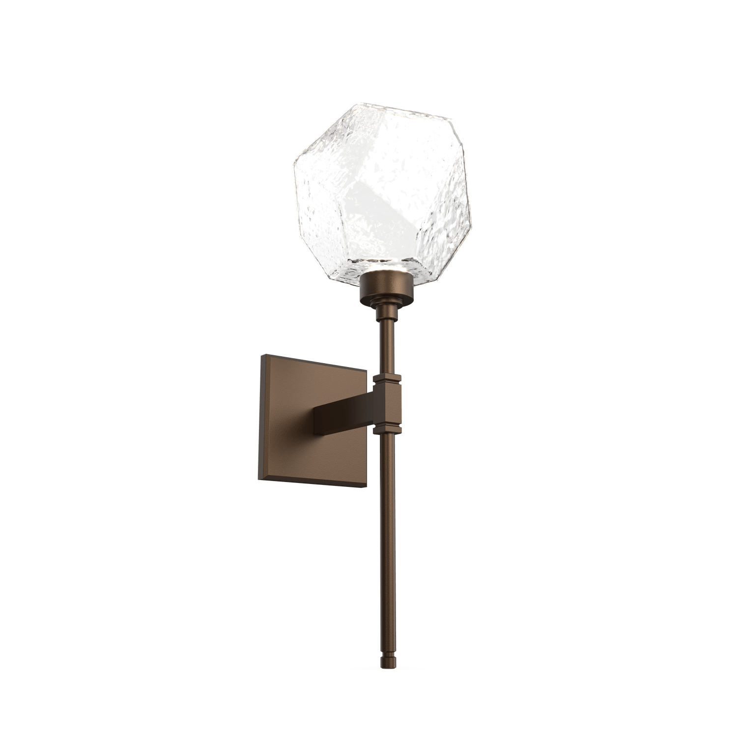 IDB0039-08-FB-C-Hammerton-Studio-Gem-belvedere-wall-sconce-with-flat-bronze-finish-and-clear-blown-glass-shades-and-LED-lamping