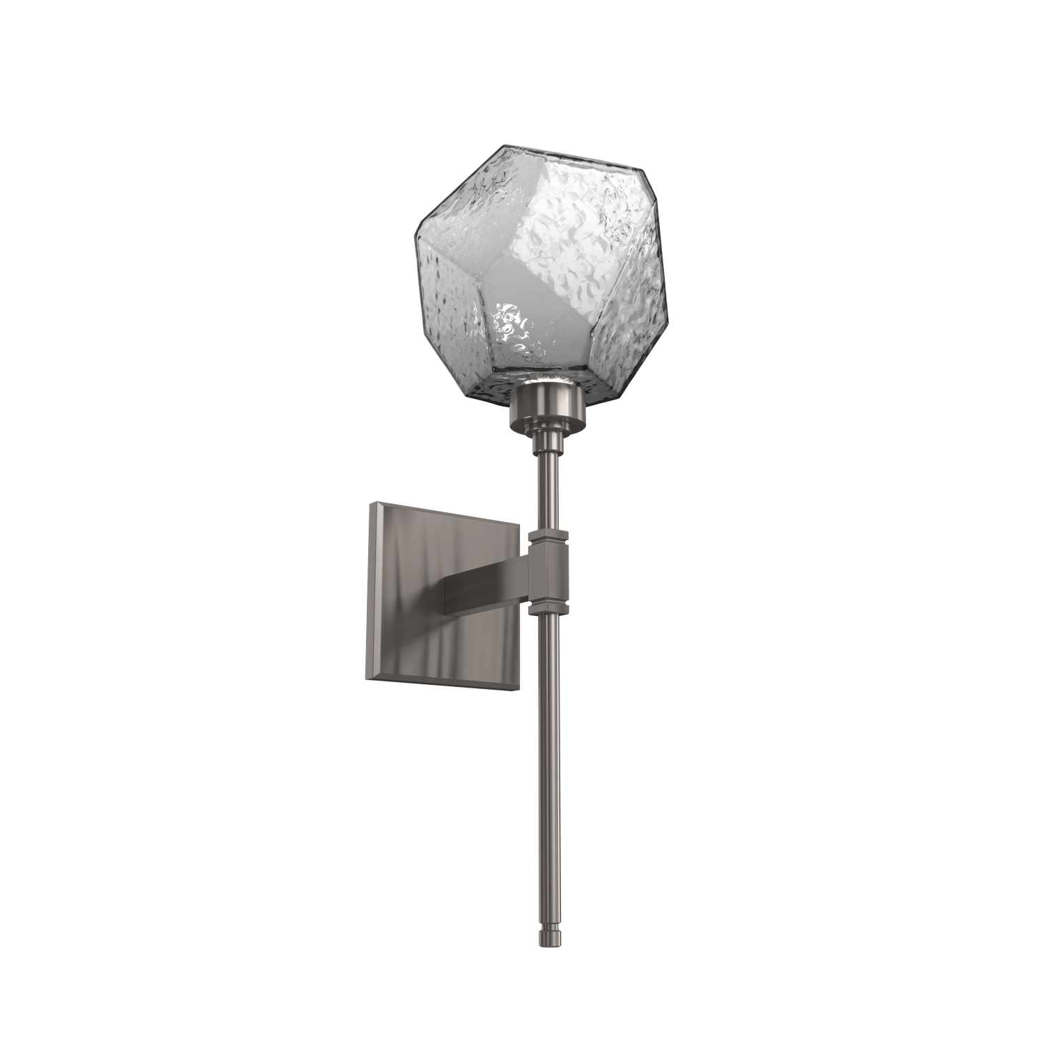 IDB0039-08-GM-S-Hammerton-Studio-Gem-belvedere-wall-sconce-with-gunmetal-finish-and-smoke-blown-glass-shades-and-LED-lamping