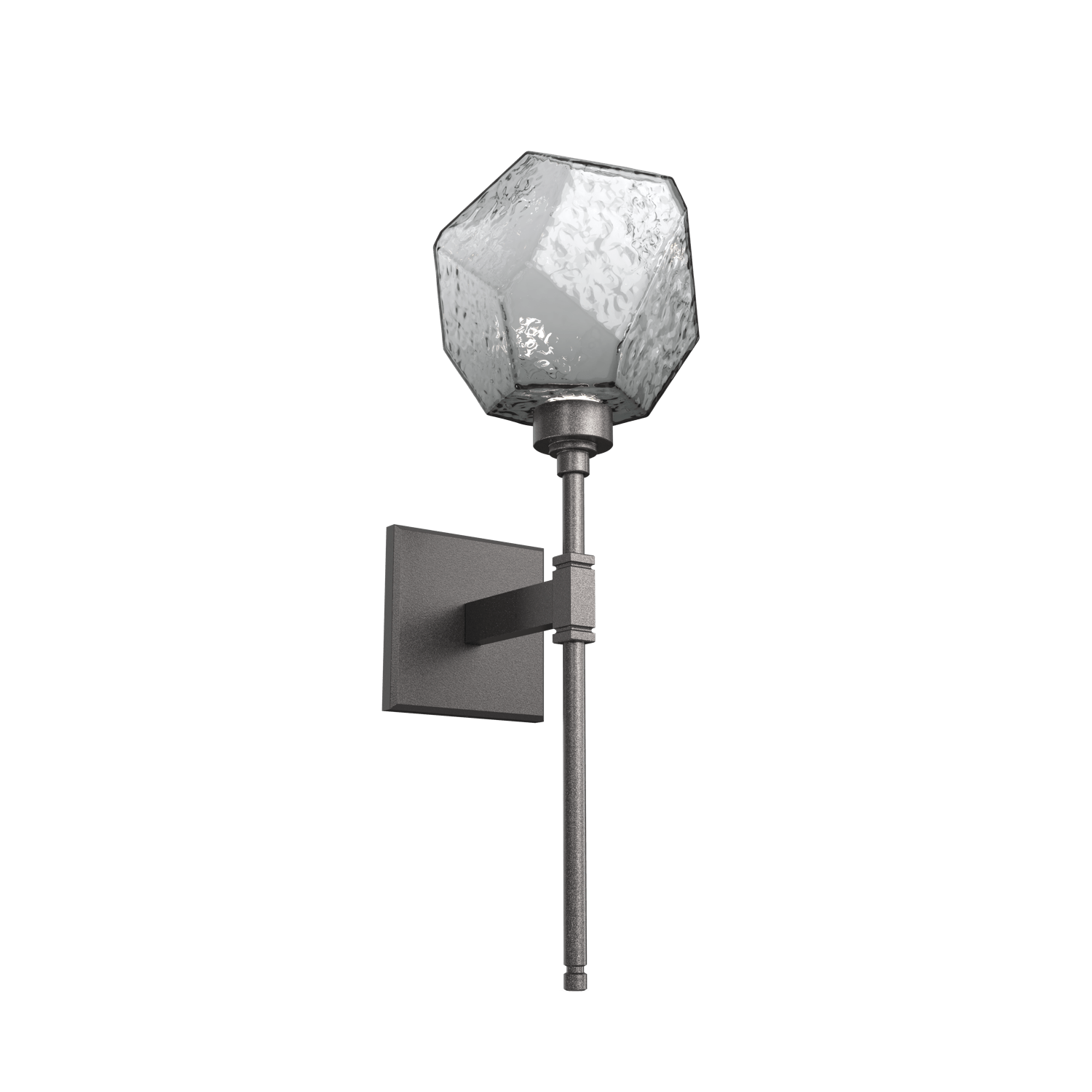 IDB0039-08-GP-S-Hammerton-Studio-Gem-belvedere-wall-sconce-with-graphite-finish-and-smoke-blown-glass-shades-and-LED-lamping