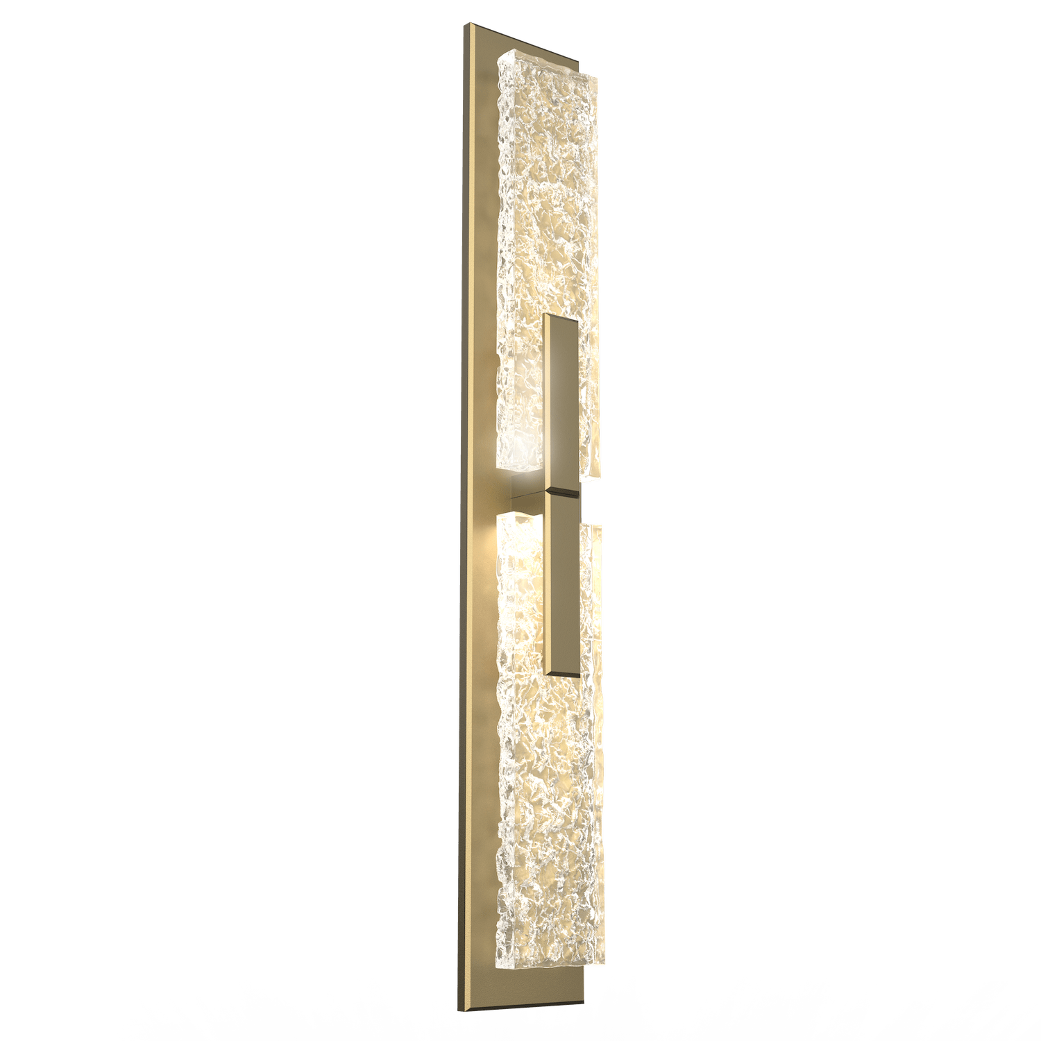 IDB0061-02-GB-GC-Hammerton-Studio-Glacier-double-wall-sconce-with-gilded-brass-finish-and-clear-blown-glass-with-geo-clear-cast-glass-diffusers-and-LED-lamping