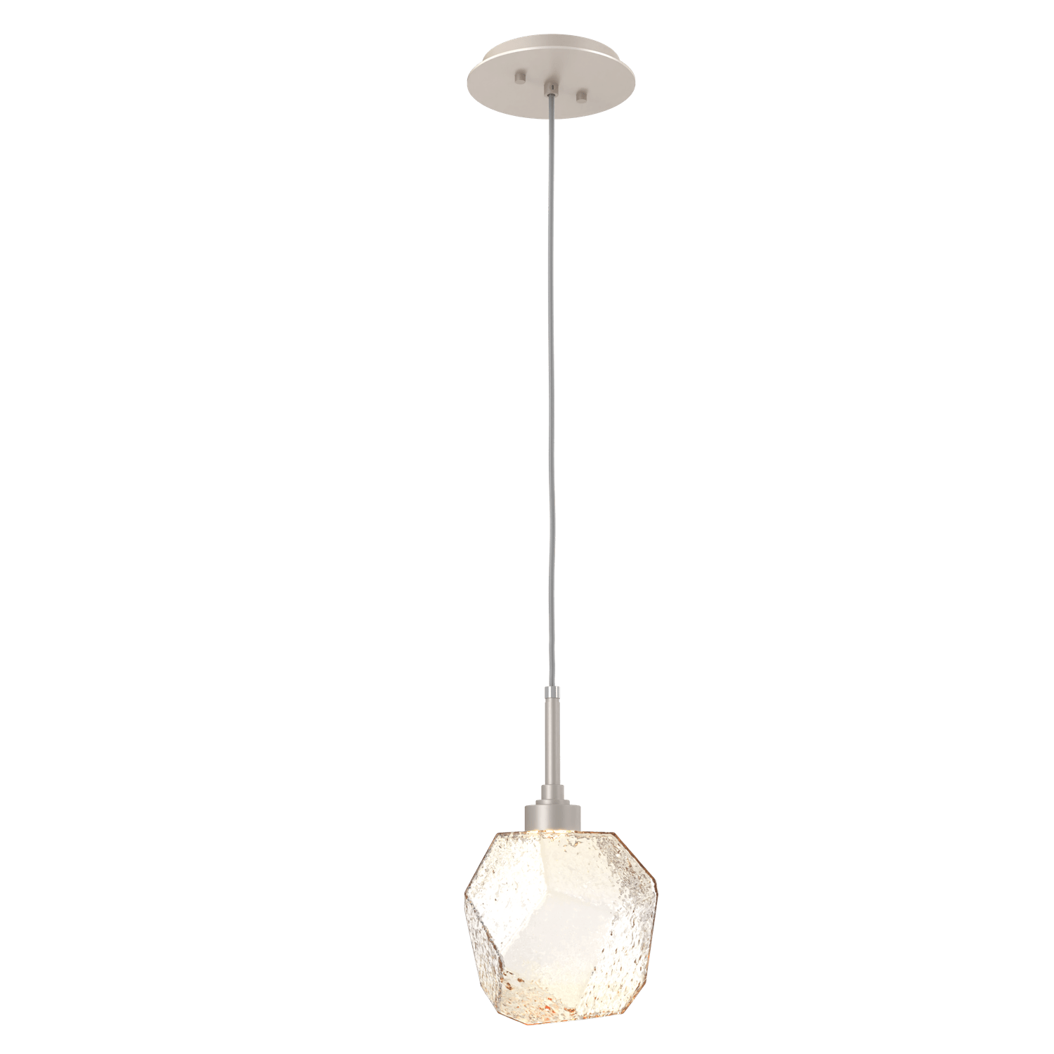 LAB0039-01-BS-A-Hammerton-Studio-Gem-pendant-light-with-metallic-beige-silver-finish-and-amber-blown-glass-shades-and-LED-lamping